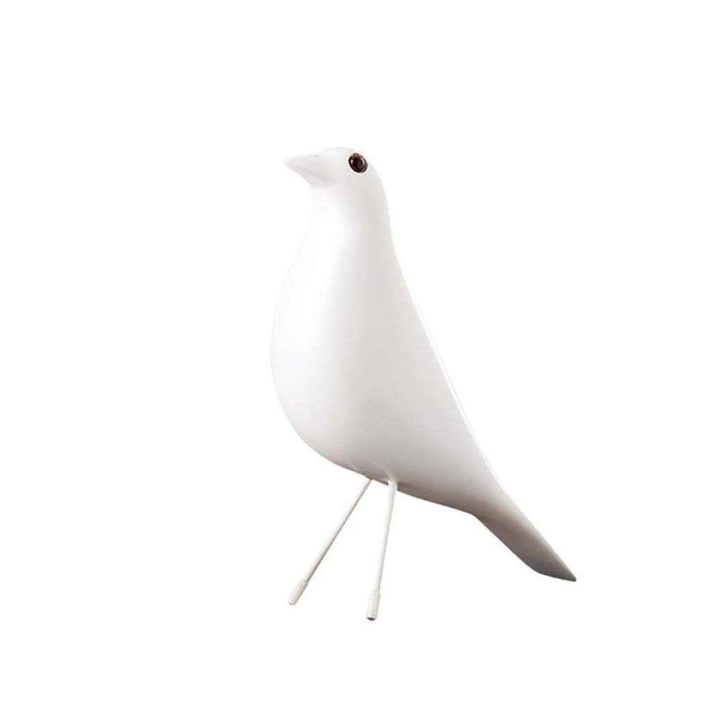 Elegant White Resin Peace Dove Ornament - Handcrafted Home Decor for Living Room, Bedroom & Office - Perfect for Christmas, Weddings & Gift Giving