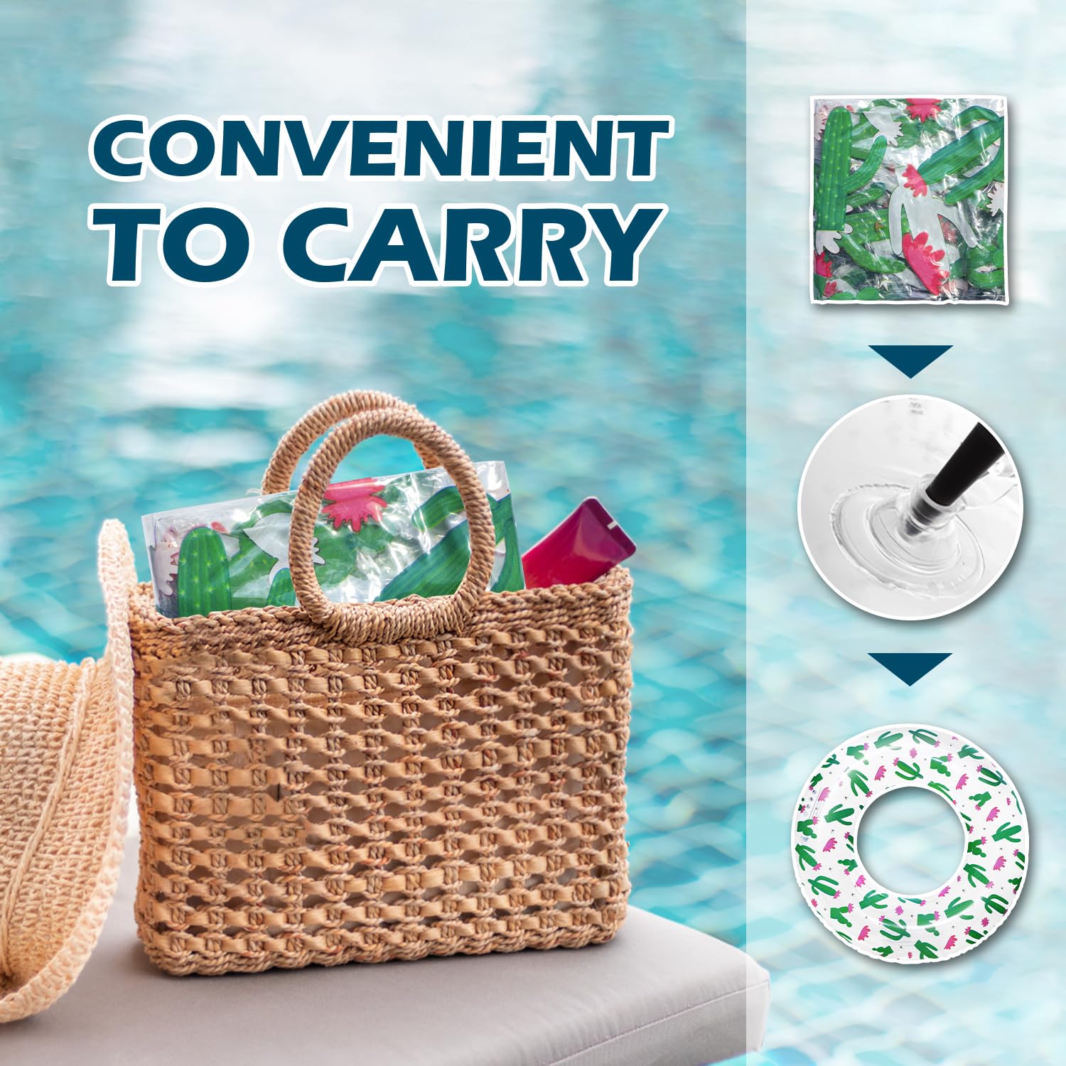 **Polita Transparent Pool Floats Tube with Confetti Glitter Print - Inflatable Pool Inner Tubes for Adults & Kids - Perfect for Summer Beach Parties, Pool Relaxation & Water Fun**