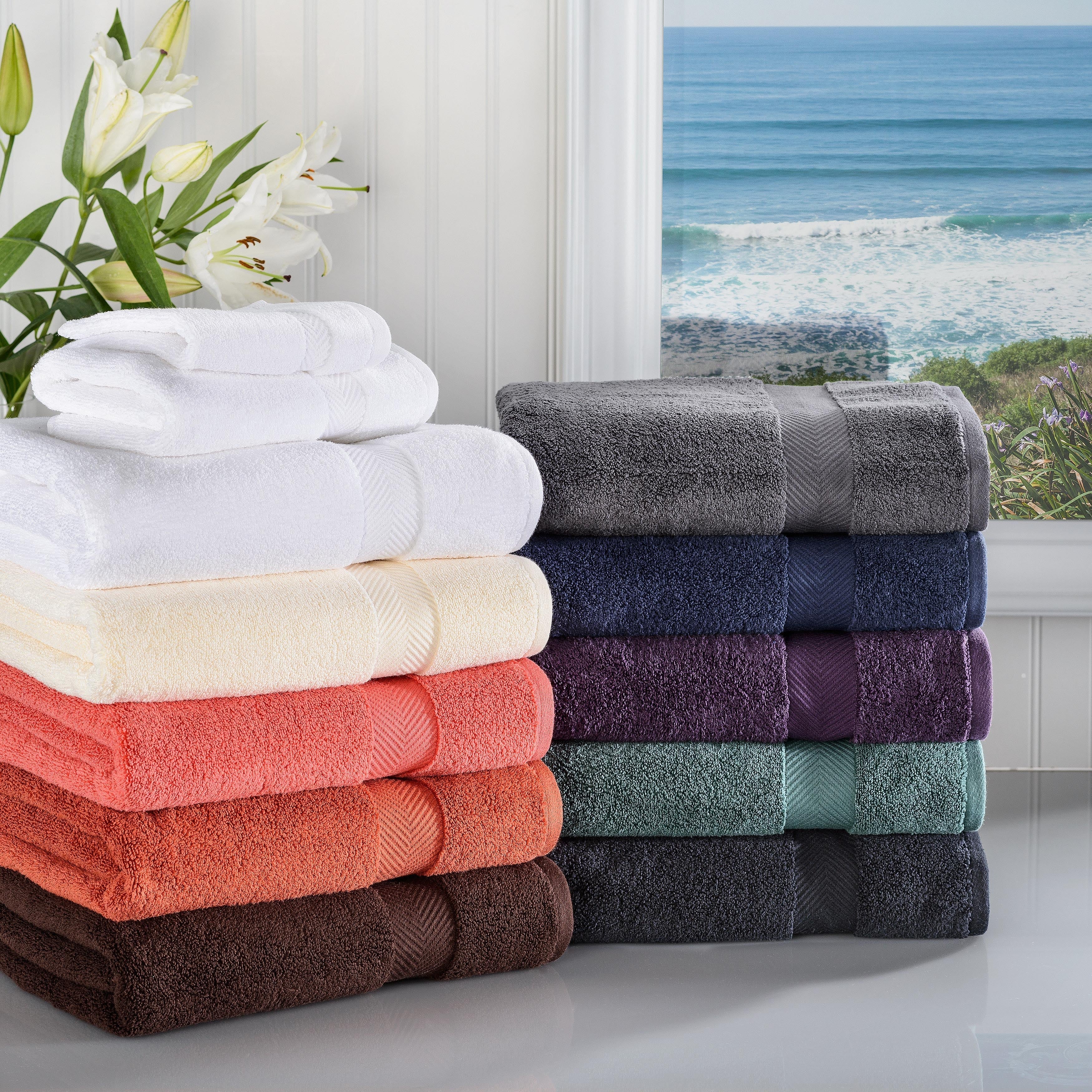 Premium Zero Twist Cotton Towels - Ultra Soft & Highly Absorbent 12-Piece Bath Towel Set for Spa, Gym & Luxury Home Use
