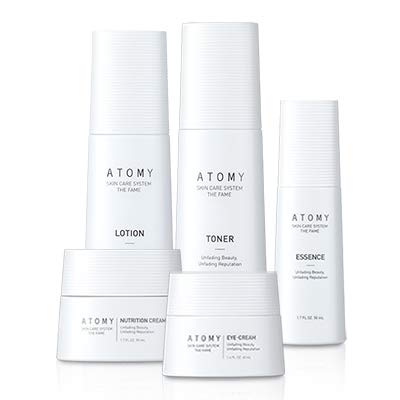 ATOMY Skin Care System The Fame - Anti-Aging & Hydrating Facial Set for Glowing Skin | Daily Skincare Routine for Women & Men | Perfect for Home Spa & Night Care