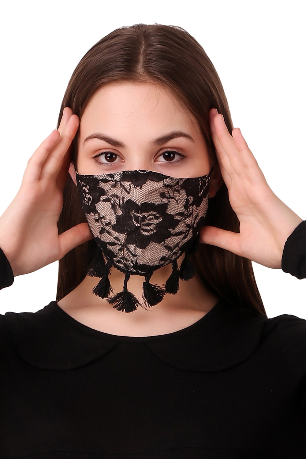 Elegant Floral Mesh Face Mask - Breathable & Stylish for Women - Perfect for Outdoor Activities, Parties, and Daily Wear
