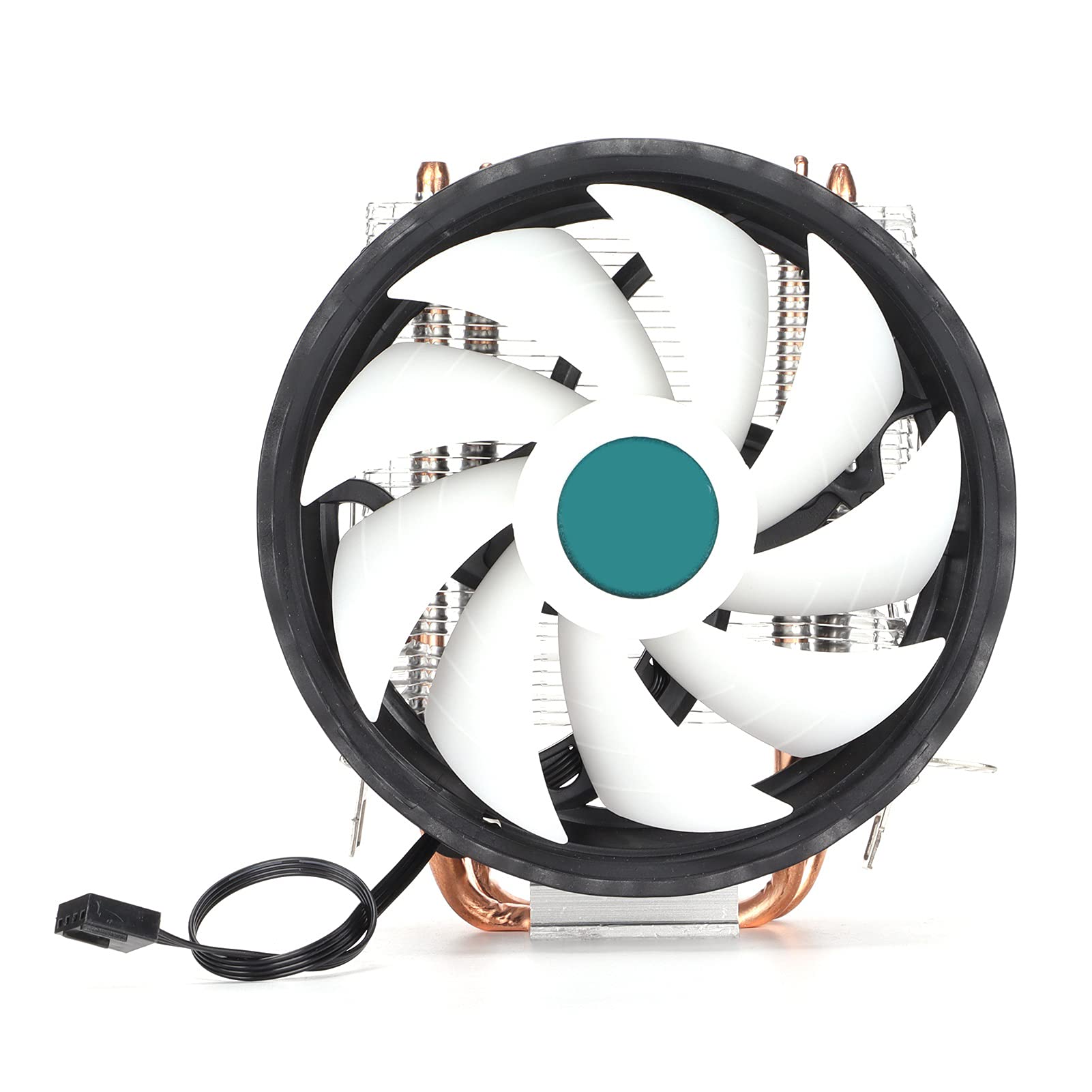 ASHATA RGB CPU Cooler - 1300RPM 4-Pin PWM Quiet Cooling Fan with Pure Copper Heat Pipes & Efficient Heat Dissipation for Desktop PC Gaming & Workstation Computers - Perfect for Overclocking, Streaming & Intensive Computing Tasks