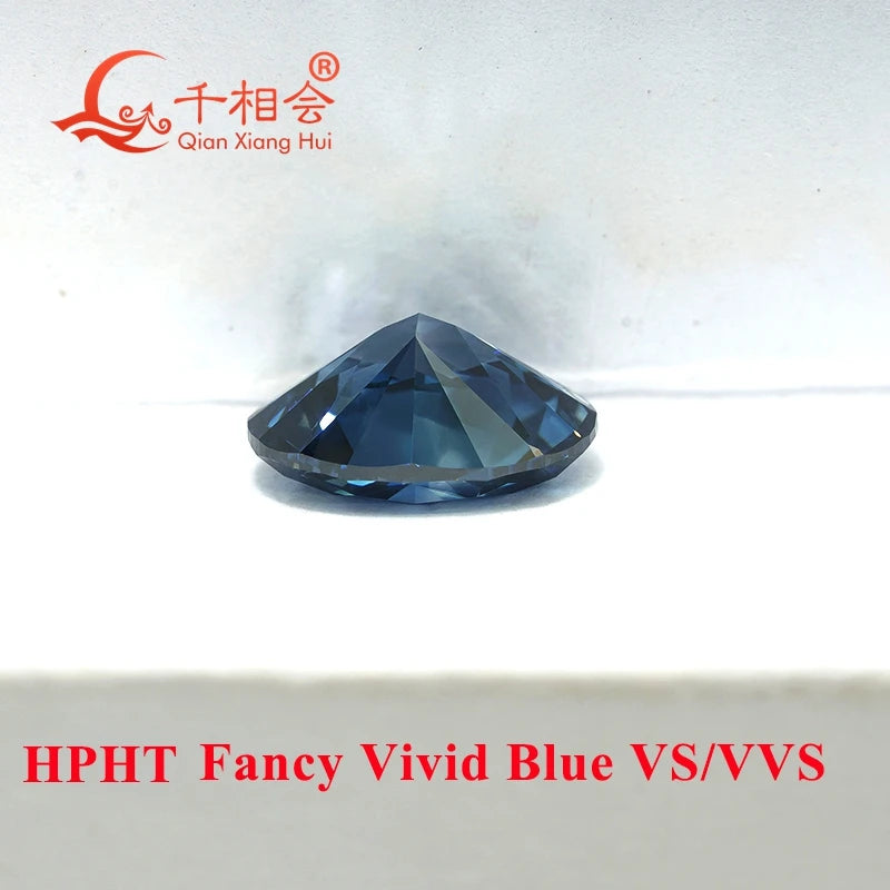 1.3ct VS 2.1ct Oval HPHT Lab-Grown Diamond - Fancy Vivid Blue Sapphire Color, GEMID Certified Loose Stone for Engagement Rings & Fine Jewelry Making