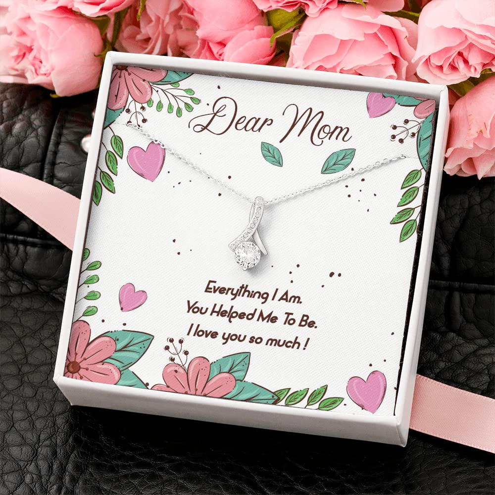 Zapbest Elegant Necklace Gift for Mom - Personalized Message Card, Birthday & Mother's Day Jewelry Present - Perfect for Special Occasions & Everyday Wear
