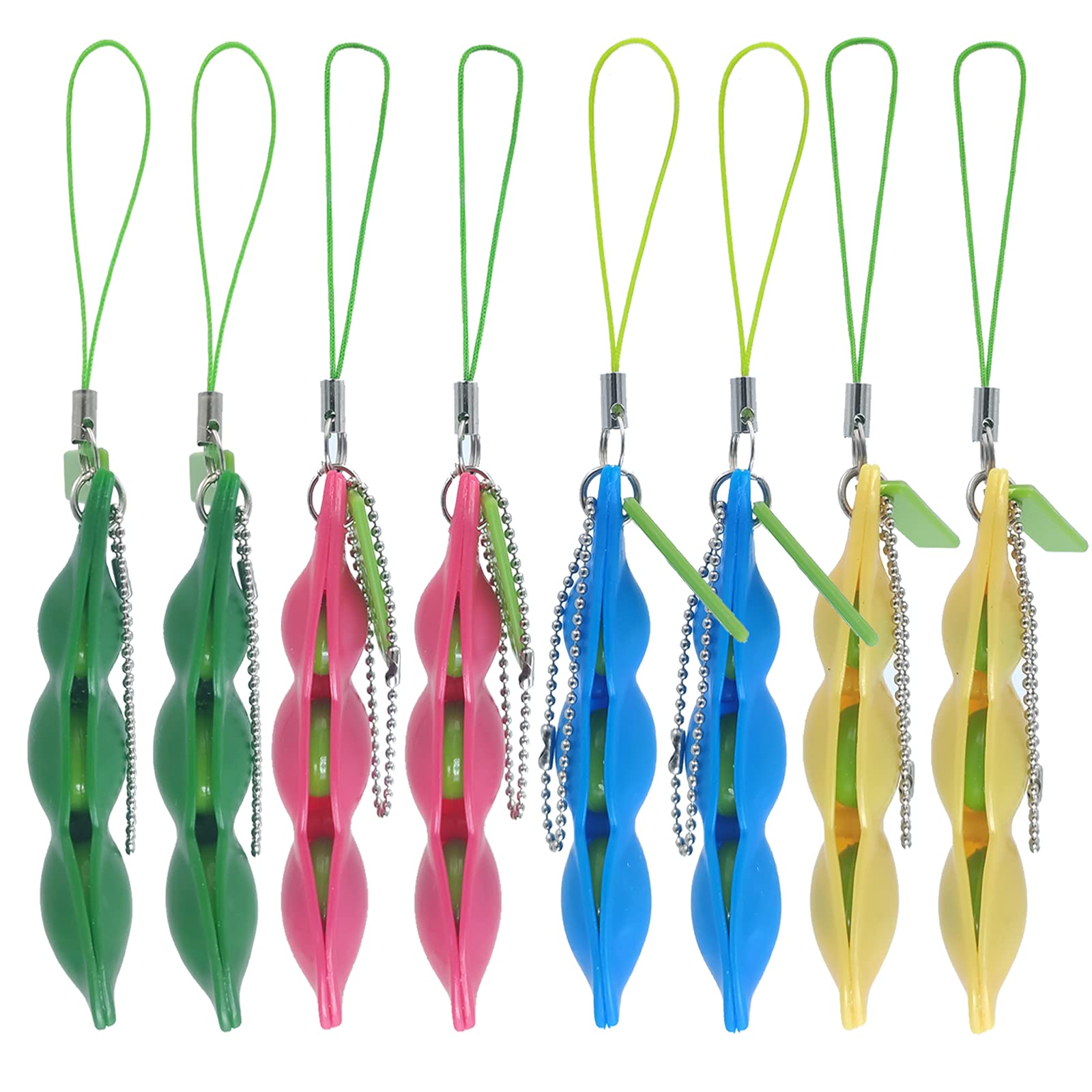 Sensory Fidget Keychain Toy - Pea Pod Stress Reliever for Kids & Adults | Anxiety Relief, ADHD Focus Tool | Perfect for Office, School, Travel & Daily Stress Management