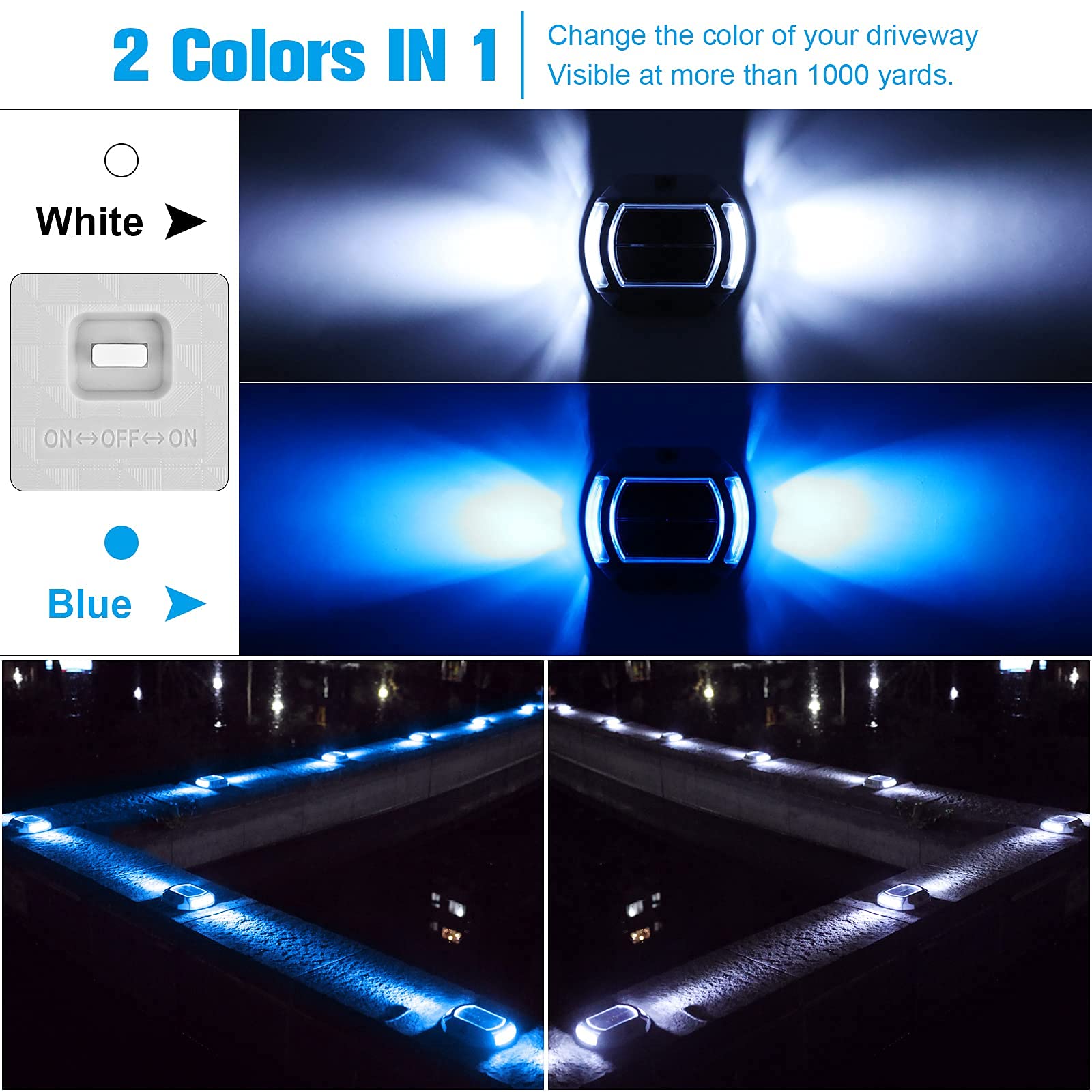 VOLISUN 24 Pack Solar Powered LED Pathway Lights - Waterproof Outdoor Landscape Lighting for Driveway, Deck, Garden, Walkway & Patio (Warm White)