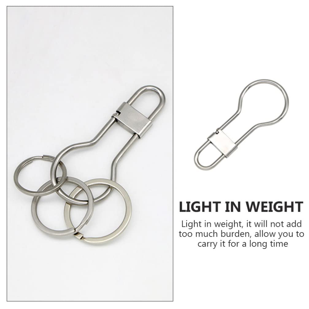 Stainless Steel Keychain Key Ring - Creative DIY Key Holder for Bags, Waist & Decor - Durable Portable Key Buckle Pendant for Everyday Use, Gifts & Travel Accessories