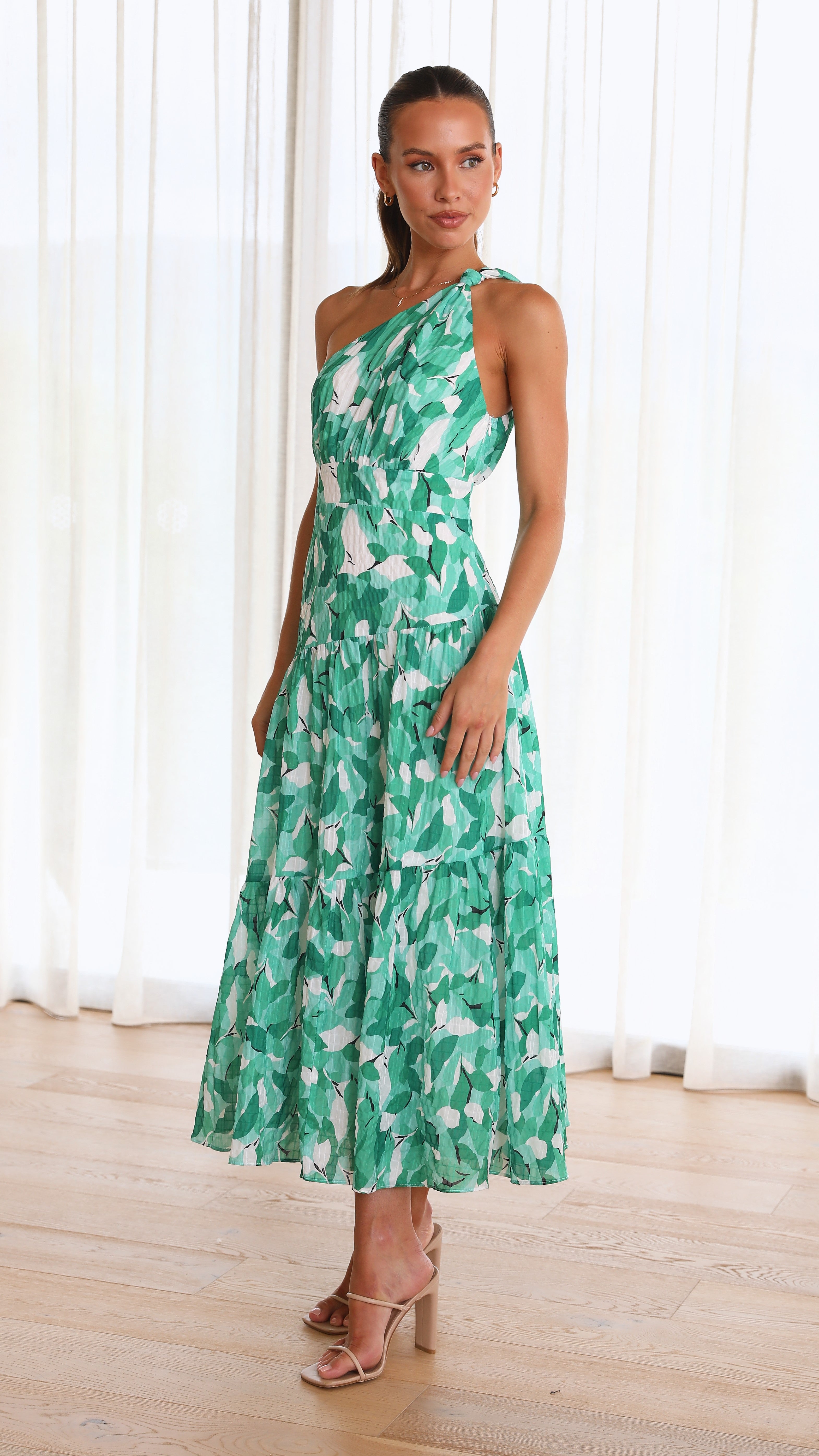 Jayma Maxi Dress for Women - Green Multi Floral Print, Flowy Long Summer Dress - Perfect for Beach, Vacation, and Casual Outings