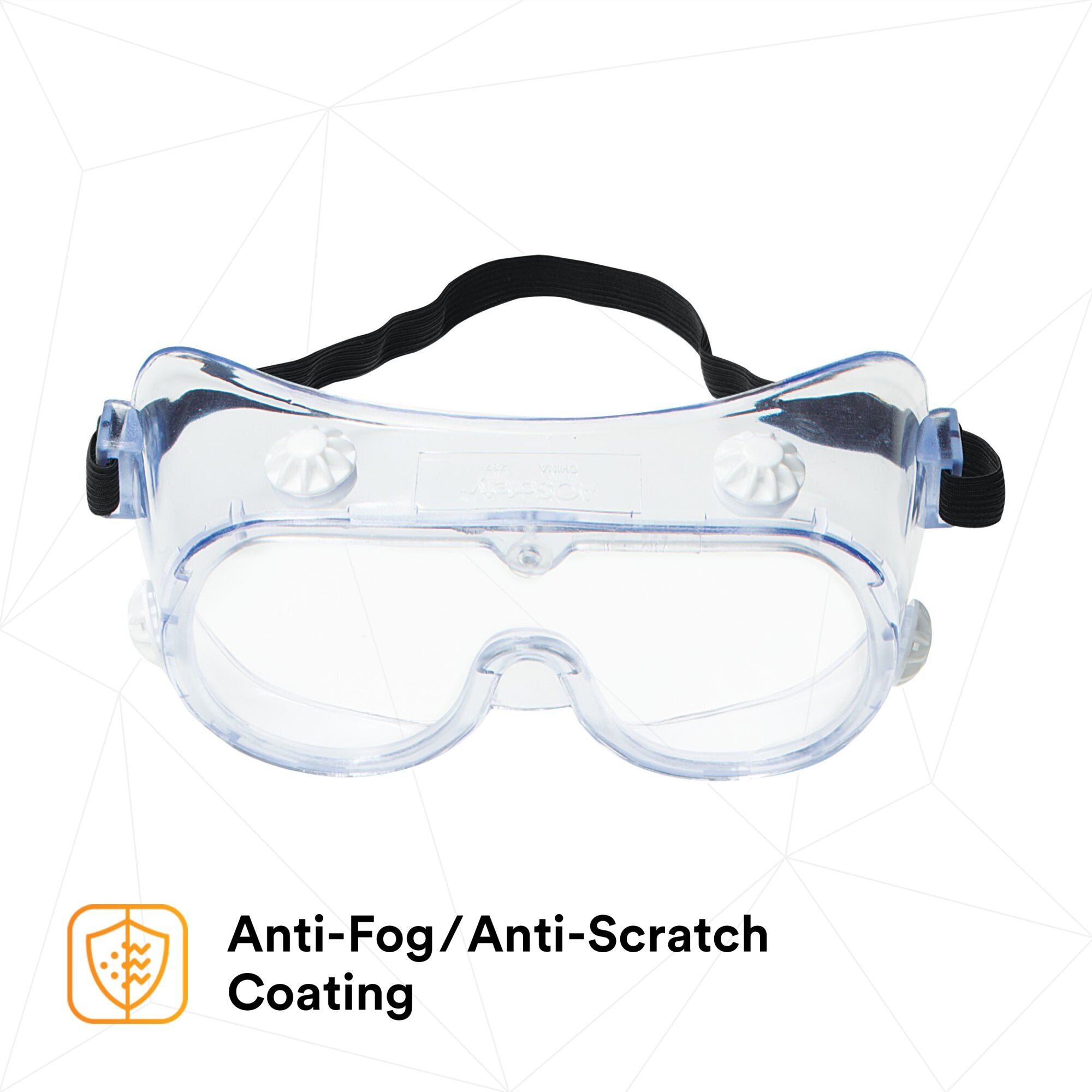 3M 334 Splash Safety Goggles with Anti-Fog Clear Lens (Pack of 10) - Chemical Splash Protection for Lab Work, Construction & DIY Projects