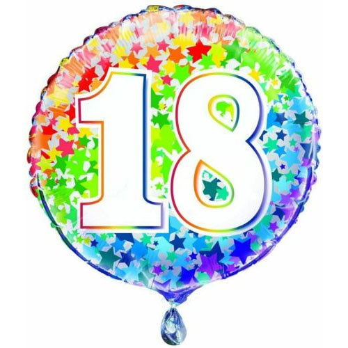 18th Happy Birthday Foil Balloon - 18 Inch Gold & Silver Number Balloons for 18th Birthday Party Decorations - Perfect for Birthday Celebrations, Graduations & Special Events