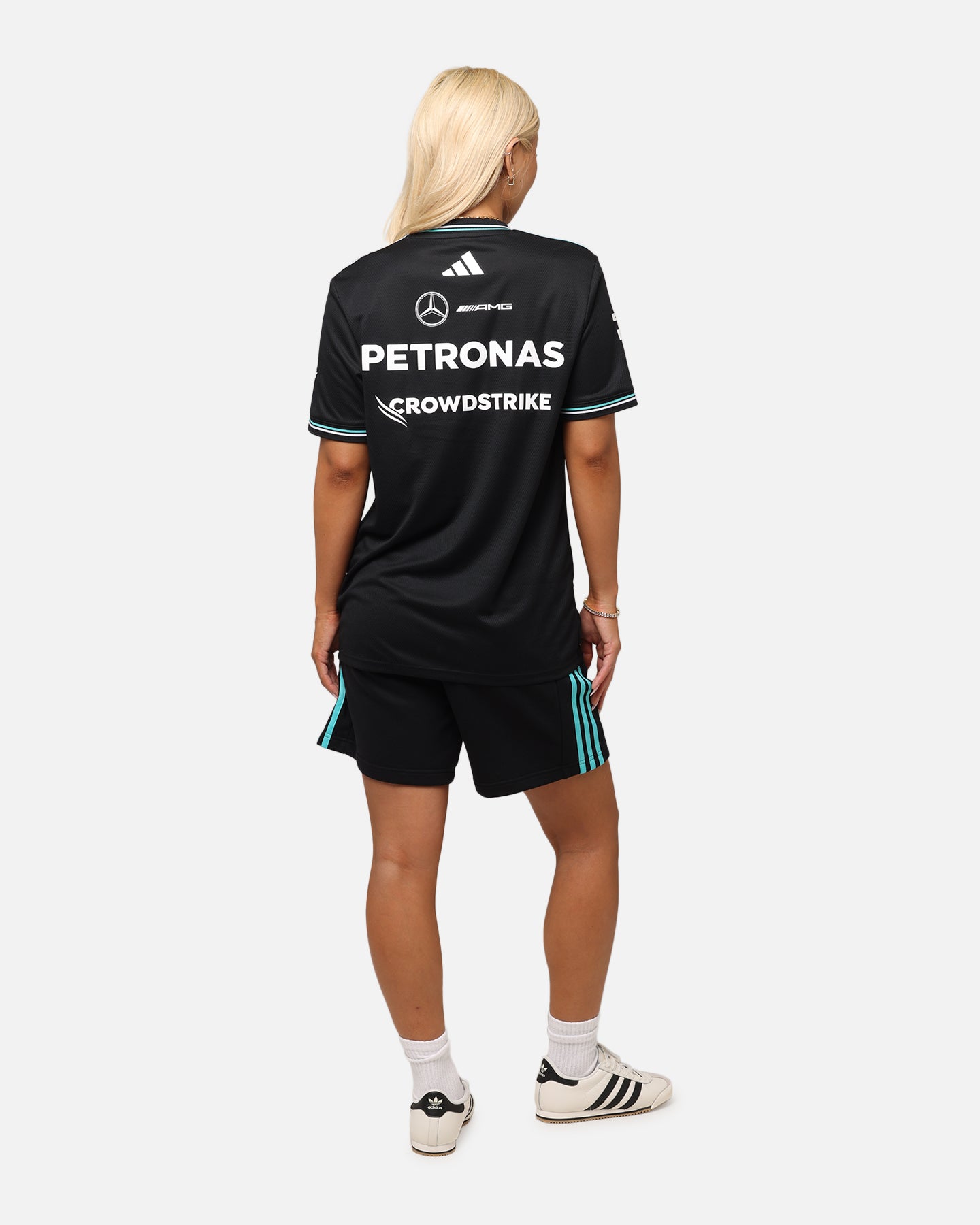 Adidas x Mercedes AMG Petronas Formula One F1 2025 Authentic Drive T-Shirt Black - Official Motorsport Fan Apparel for Racing Enthusiasts