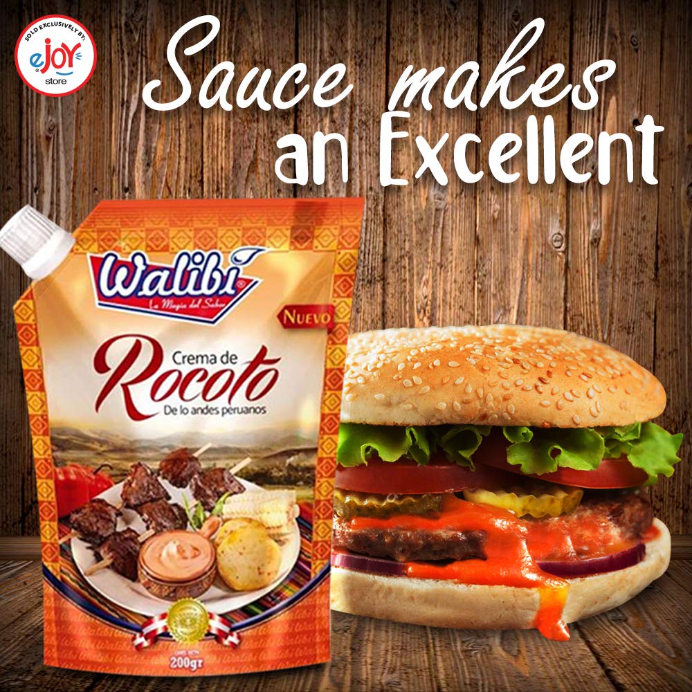 Spicy Peruvian Rocoto Chili Sauce - Hot Red Pepper Condiment 200g for Tacos, Grilled Meats & Seafood | Authentic Walibi eJoyStore Crema de Rocoto