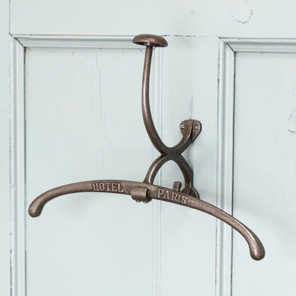 Premium Hotel Paris Valet Hanger - Durable Wooden Suit Hanger for Closet Organization & Travel - Perfect for Luxury Hotels, Home Wardrobes & Suit Storage