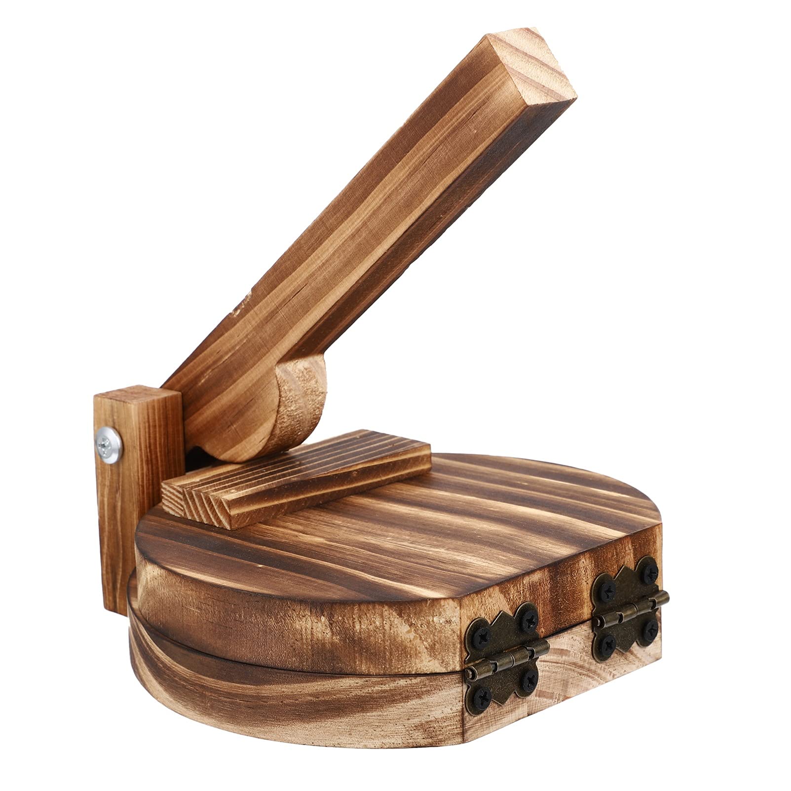 YARDWE Wooden Tortilla Press - Handmade Pizza Dough Press, Pastry & Dumpling Maker - Premium Kitchen Baking Tool for Homemade Tortillas, Biscuits, Donuts, Empanadas - Perfect for Mexican Cuisine, Italian Cooking & Asian Dumpling Making