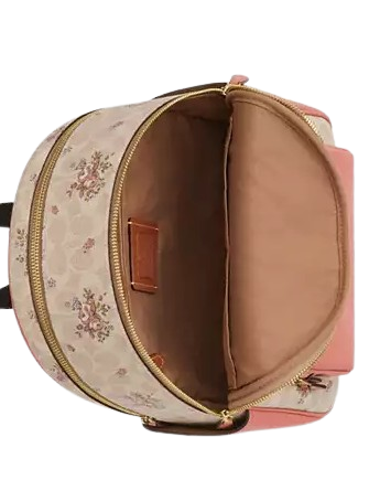Coach Signature Canvas Floral Print Court Backpack - Stylish & Durable Women's Backpack for Work, School & Travel