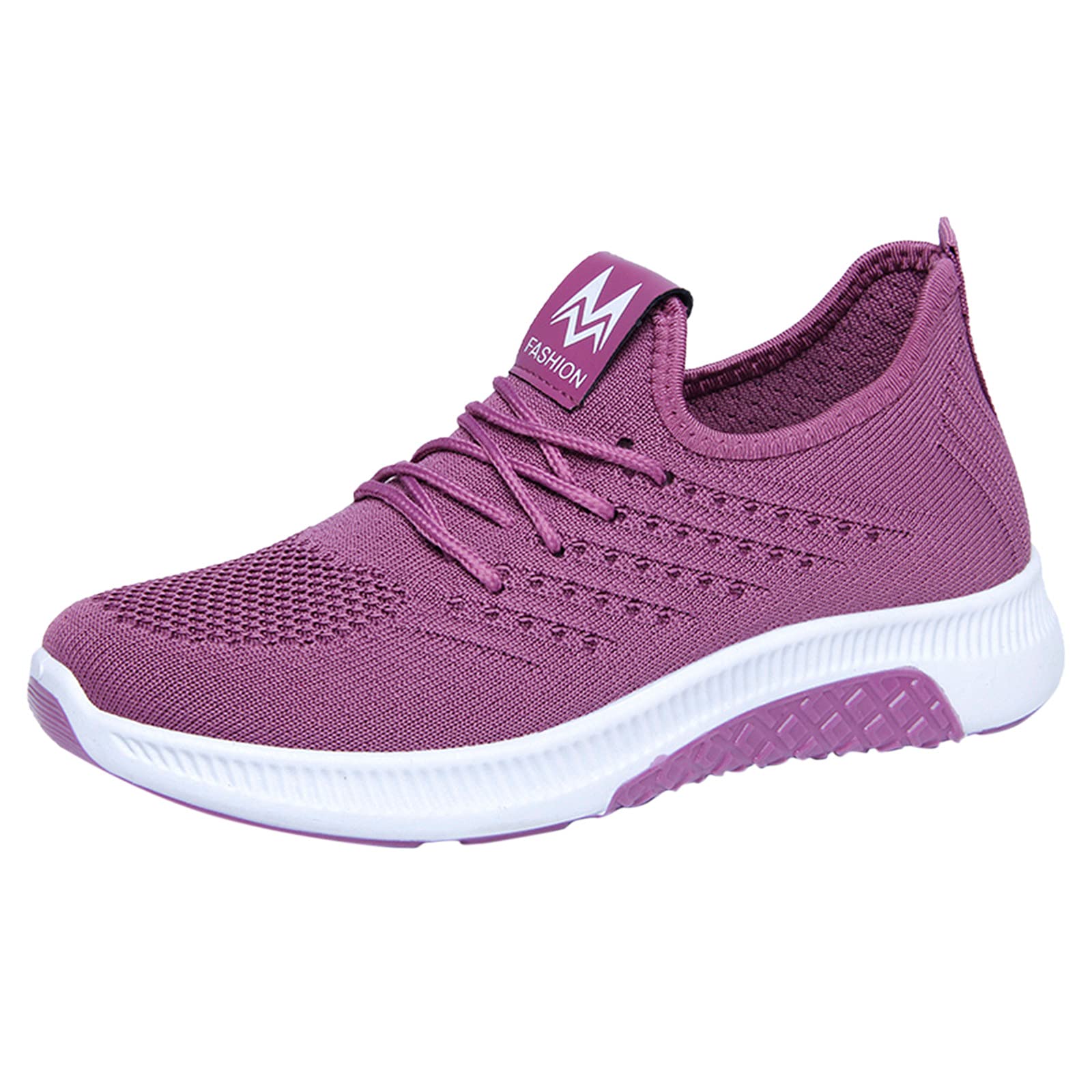 **Women's Non-Slip High Top Fashion Sneakers - Slip-On Mesh Bungee Shoes for Work, Lounge & Water Activities - Comfortable for Bunions (Purple, Size 8.5) | Perfect for Walking, Travel & Casual Wear**