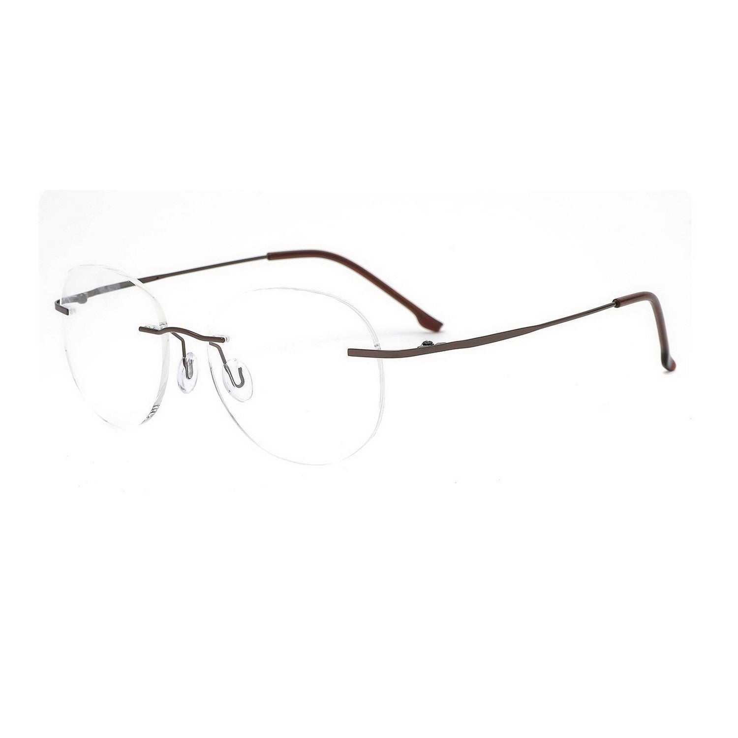 Stylish Round Rimless Glasses for Women & Men - Lightweight Frameless Eyewear Frames for Reading, Computer Use, and Fashion Accessories