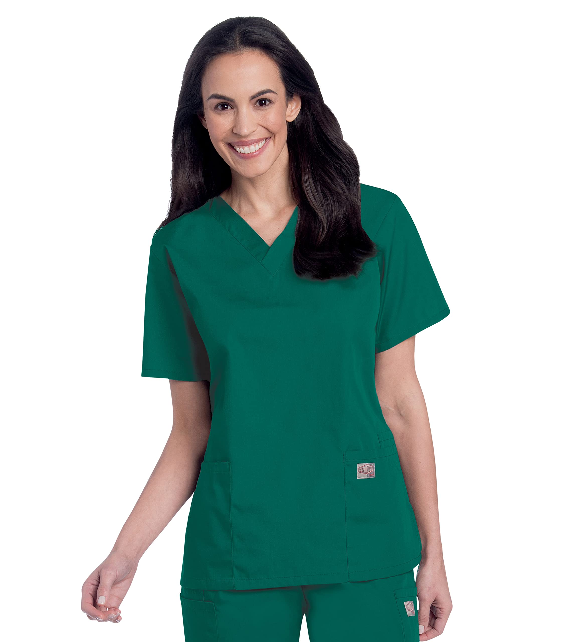 Landau Scrub Zone Relaxed Fit 2-Pocket V-Neck Scrub Top for Women 70221 - Comfortable Medical Uniform for Nurses & Healthcare Professionals - Perfect for Hospitals, Clinics & Long Work Shifts