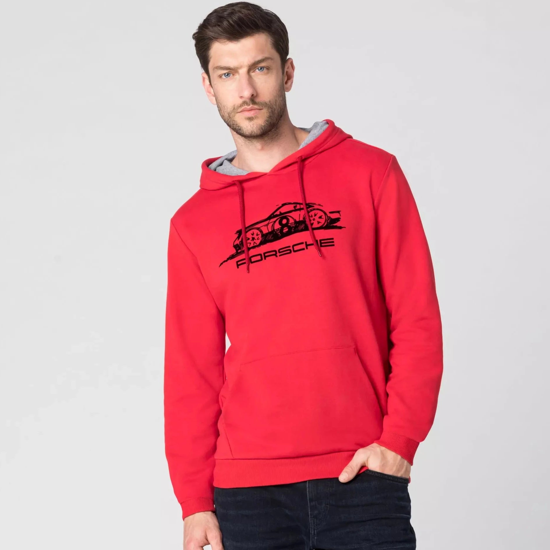 Porsche Hoodie for Men & Women - Premium Cotton Blend Pullover Sweatshirt #8 Essential - Perfect for Casual Wear, Street Style & Car Enthusiasts