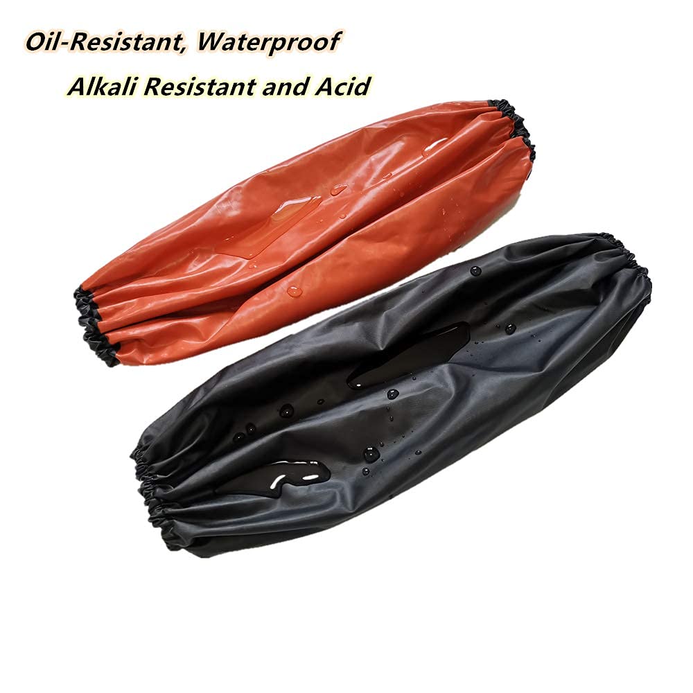 Waterproof PVC Arm Sleeves Protectors - Oilproof Forearm Covers for Cleaning, Painting, Cooking & Pet Grooming | Dish Washing, Car Detailing, Fish Handling & Butcher Work