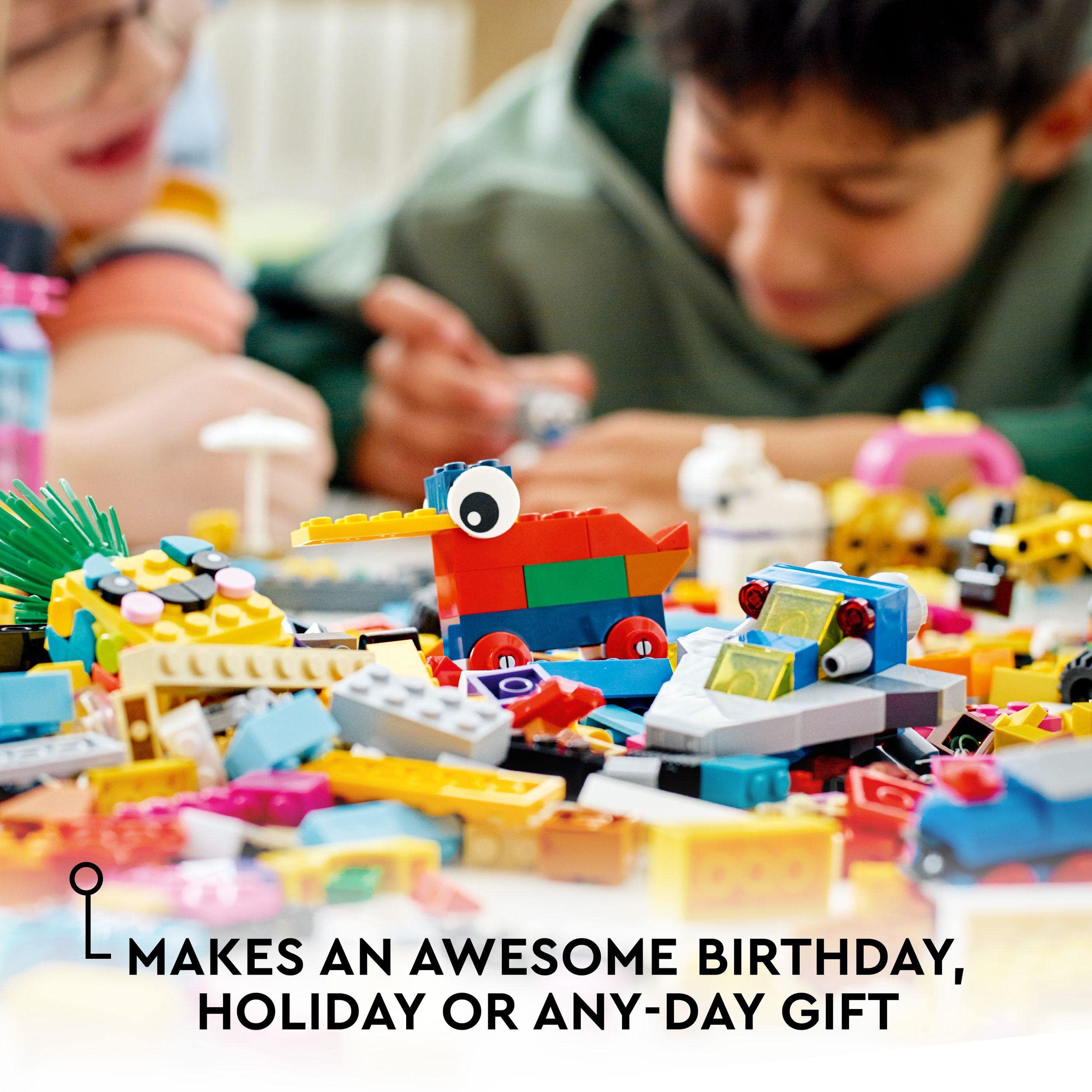LEGO Classic 90th Anniversary Limited Edition Building Set - 11021 Pieces with Popular Models for Creative Play | Perfect for Birthday Gifts, STEM Learning & Family Bonding Activities