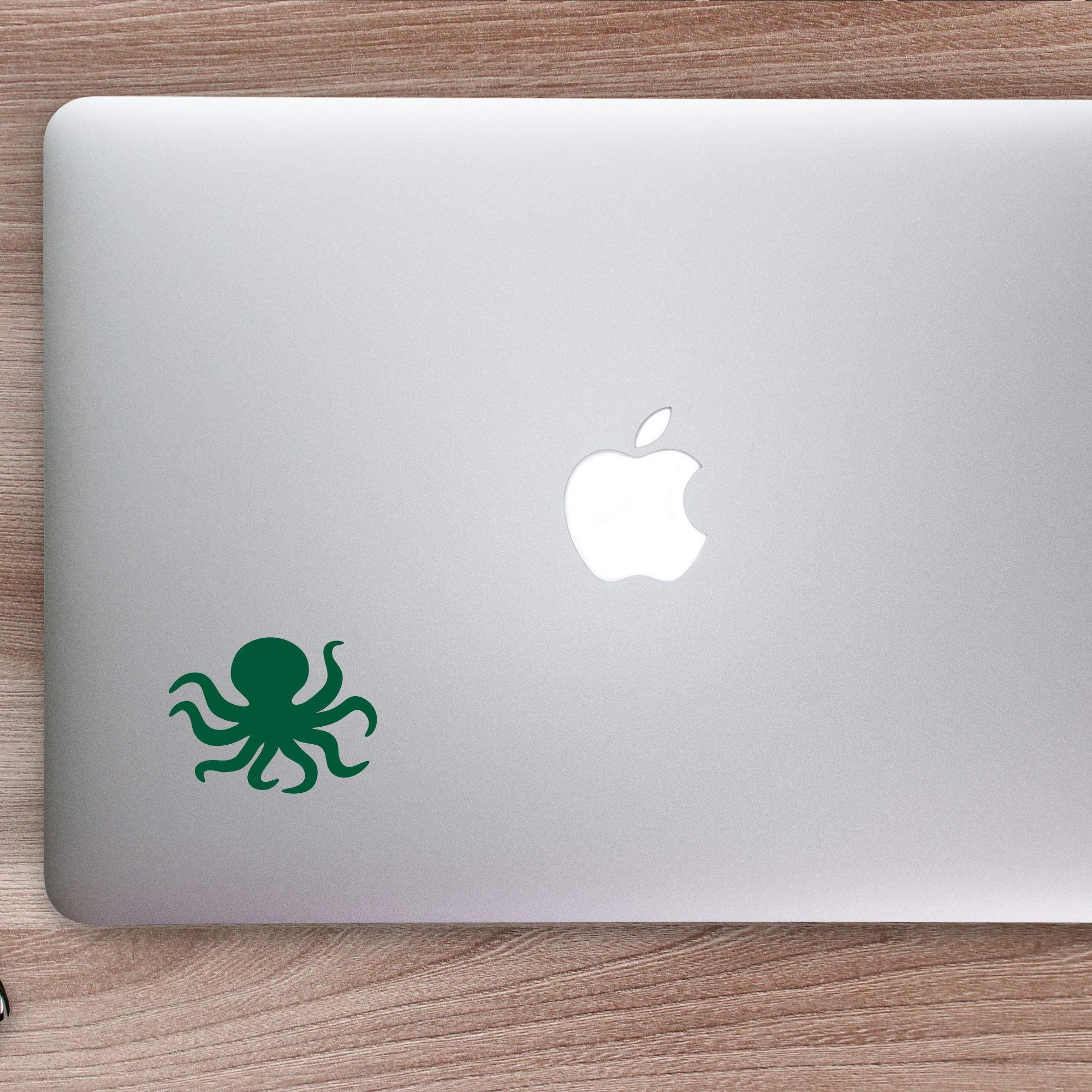 Premium Waterproof Vinyl Decal Stickers - Octopus Silhouette (Green, Set of 2) for Laptop, Phone, Helmet, Car Window, Bumper, Mug, Cup, Door & Wall Decoration - DIY Home & Office Customization