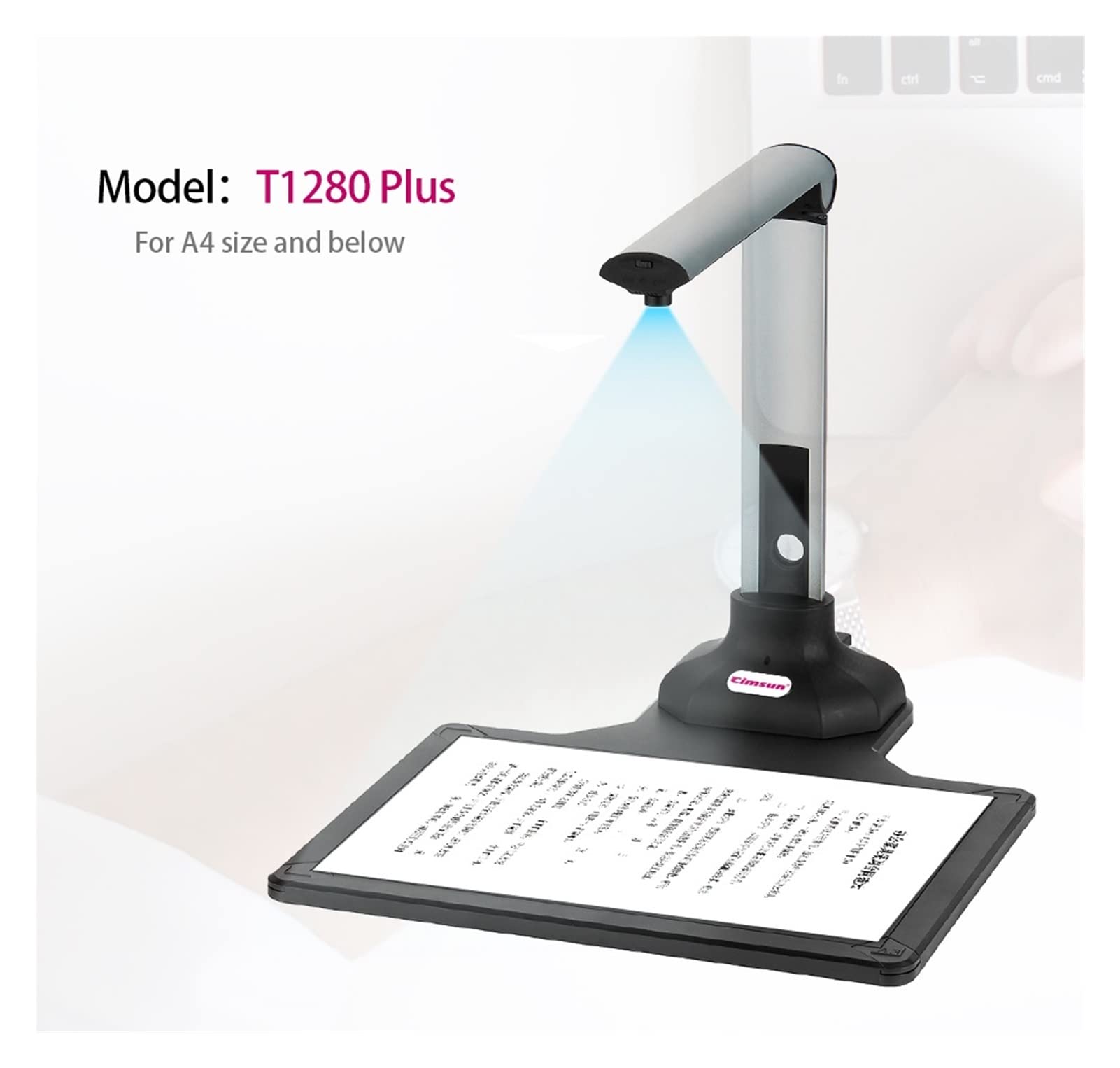 Carner T1280 Plus Book Document Scanner - 12MP HD A4 Size with English Software for Office & School | Perfect for Digitizing Books, Documents, and Archiving
