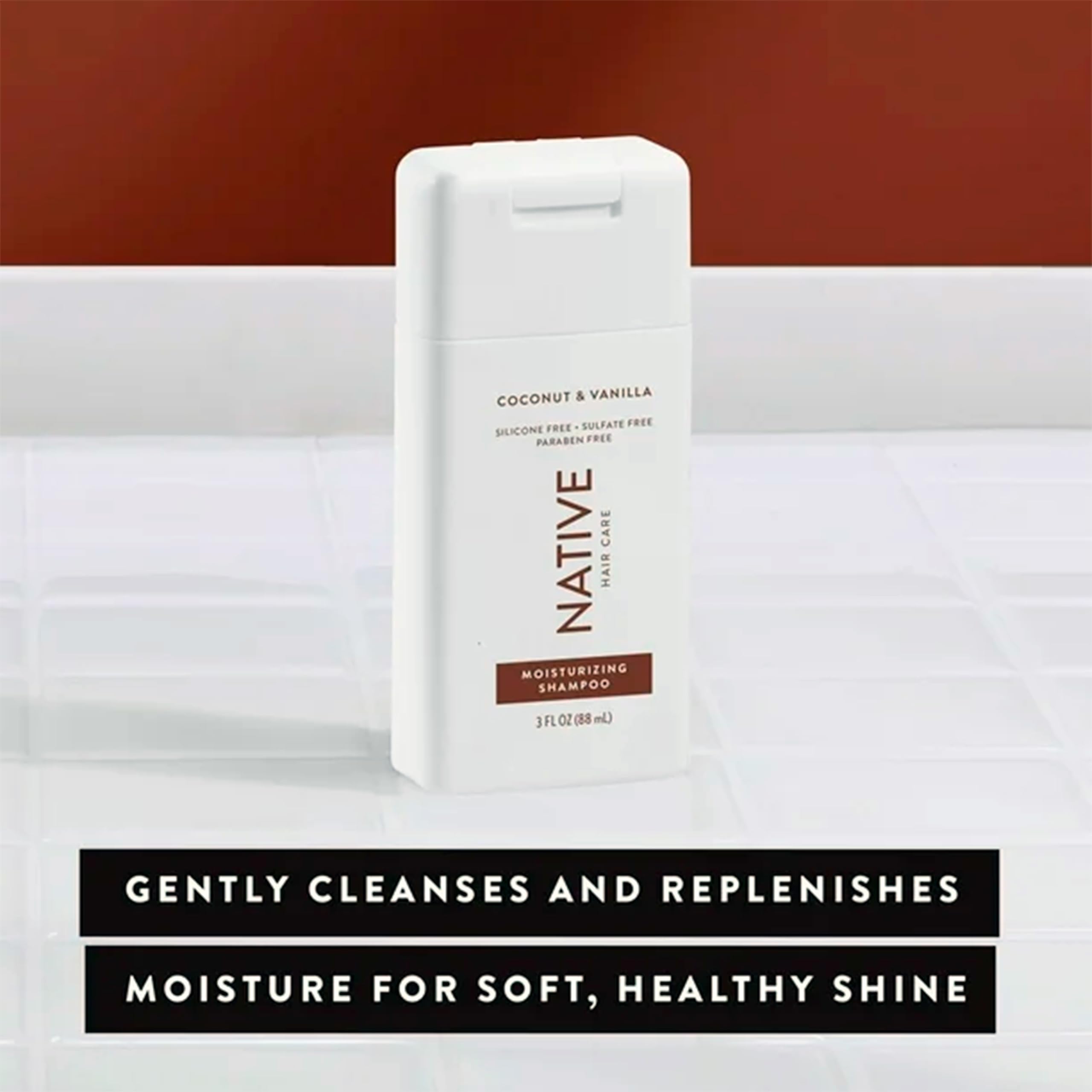 Natural Coconut & Vanilla Moisturizing Shampoo and Conditioner Set - 3 oz Travel Size (Pack of 2) - Sulfate Free & Paraben Free - Perfect for Dry Hair Care, Vacation & Gym Essentials