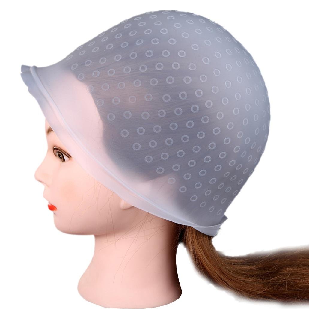 Ularma Professional Salon Reusable Highlight Cap for Hair Coloring with Hook - Clear Hair Dyeing Hat for Balayage, Foiling & Highlights | Perfect for Home & Salon Use
