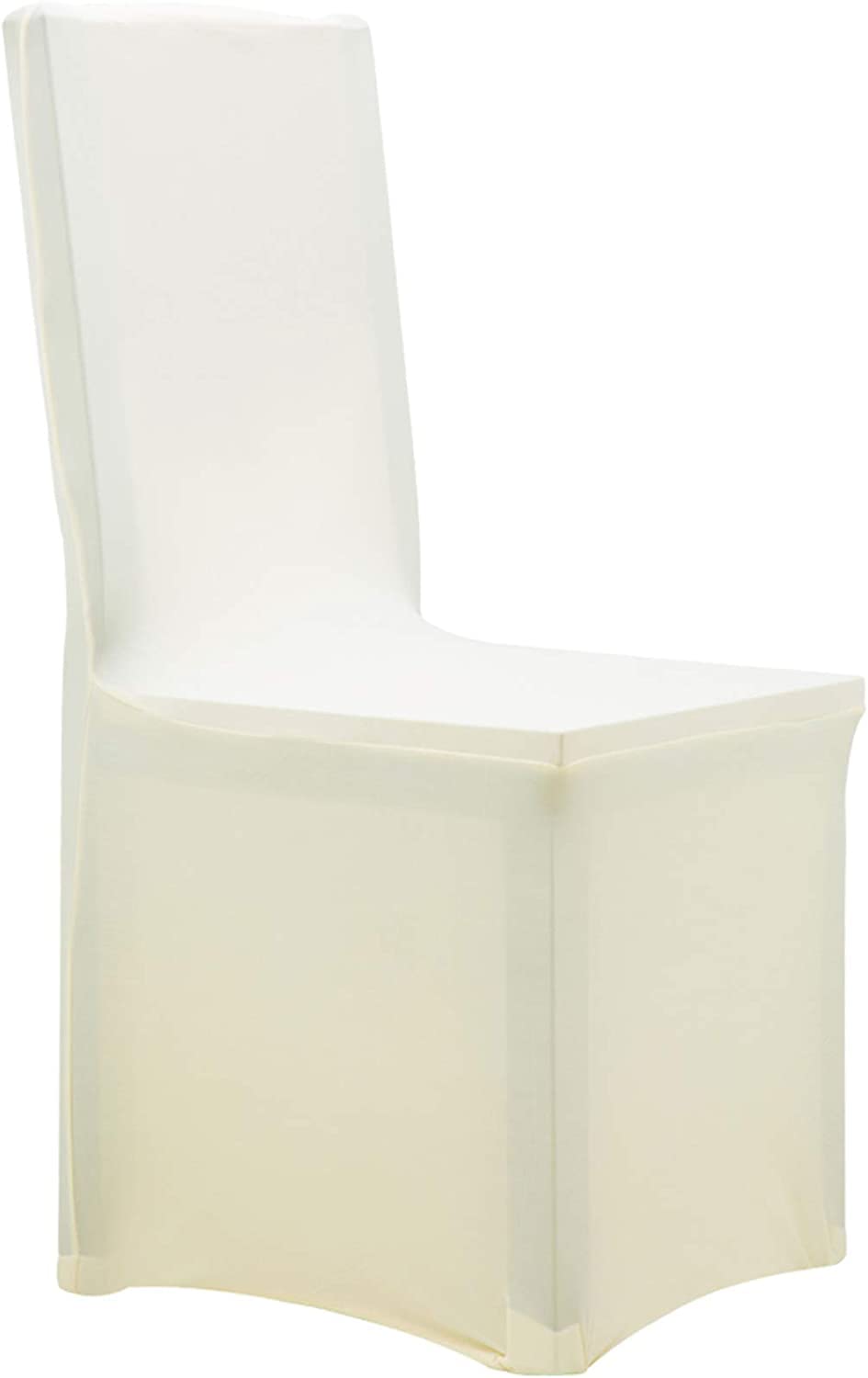 Stretch Spandex Chair Covers 4-Pack - Washable Removable Elastic Chair Protectors for Living Room, Folding Chairs - Perfect for Parties, Banquets, Weddings & Events (Champagne Color) - Home Decor & Event Seating Upgrade