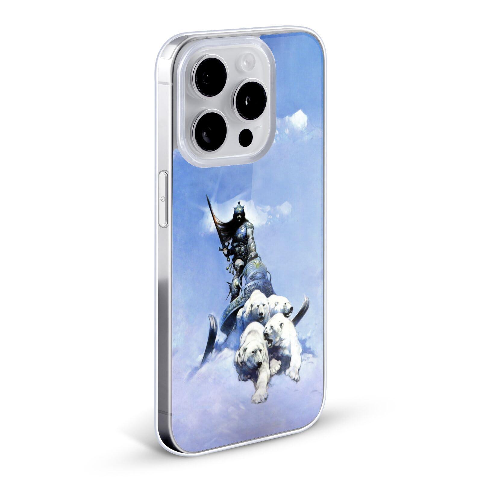 Official Frank Frazetta Silver Warrior Fantasy Soft Gel Case for Apple iPhone 11 Pro Max - Durable Protective Phone Cover with Artistic Design - Perfect for Fantasy Fans, Gamers, and Art Lovers