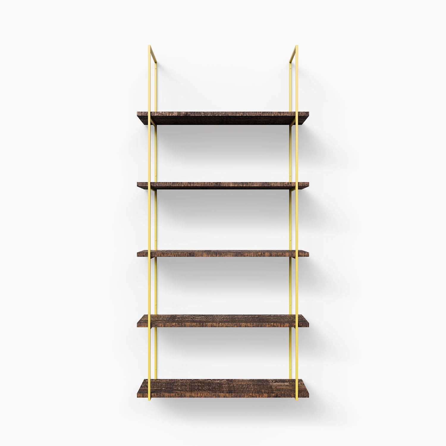 Lloyd Espresso Rustic 5-Tier Wooden Bookshelf - Stylish Storage for Living Room, Bedroom & Office - Perfect for Books, Plants & Home Decor