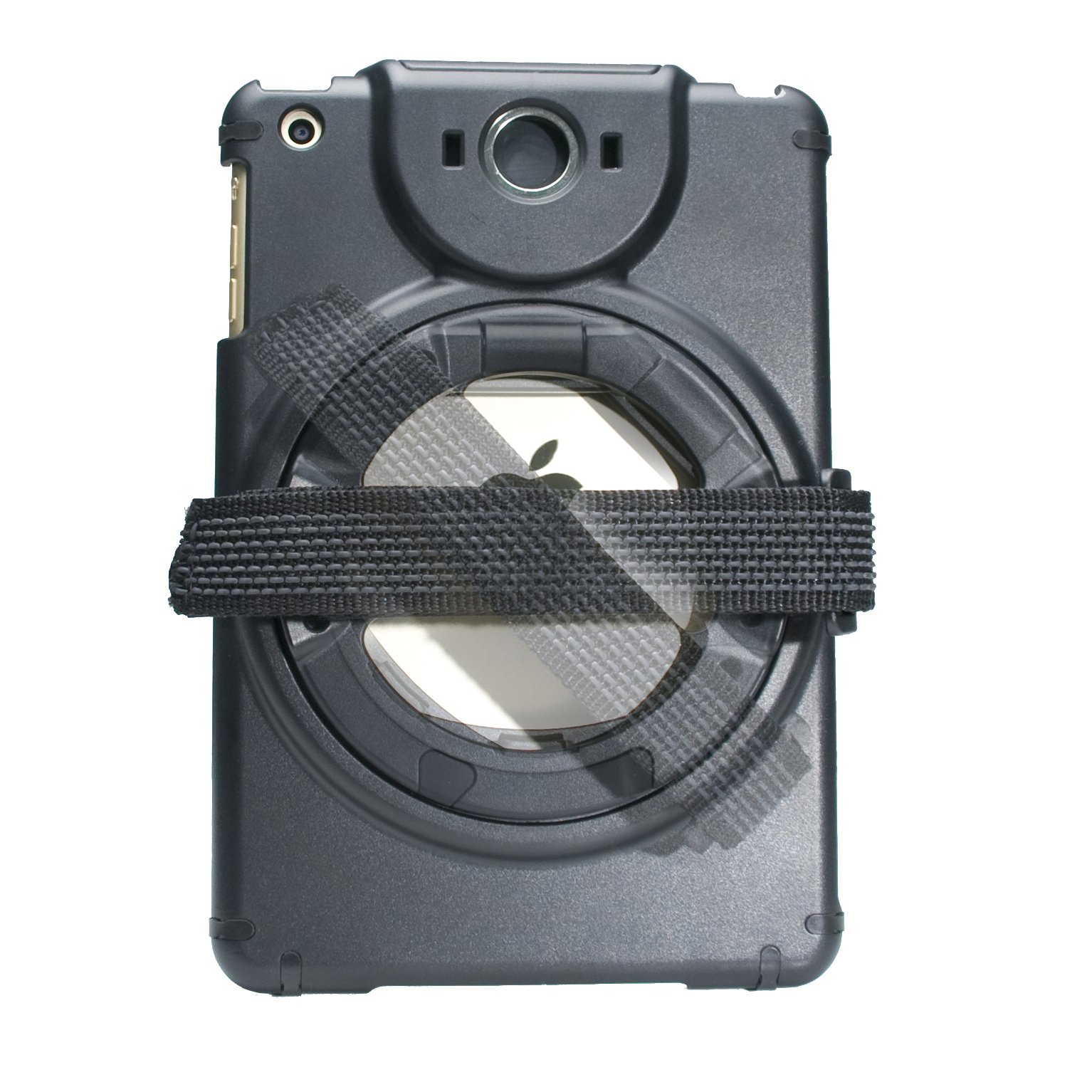 Anti-Theft iPad Mini Case with 360° Rotation & Built-In Stand - Secure Locking Case with Carrying Strap for iPad Mini 1st to 5th Generation (Black) - Perfect for Travel, School & Office Use