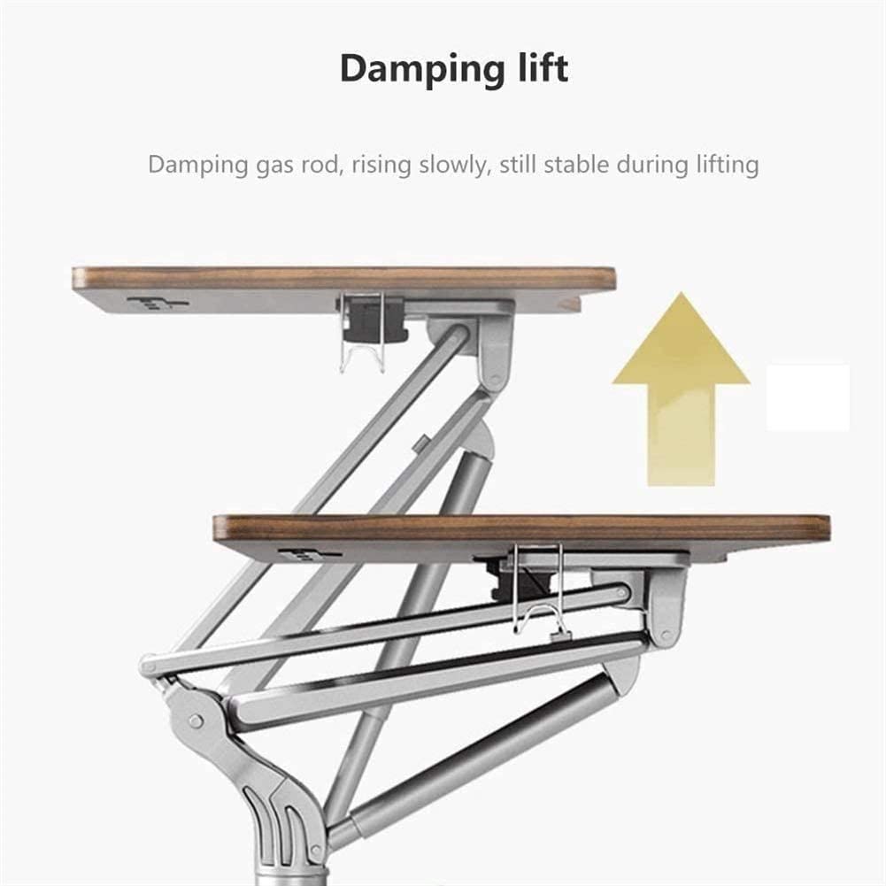Mobile Standing Desk with Wheels, Height Adjustable Rolling Laptop Workstation for Home Office, Perfect for Standing or Sitting - Ideal for Small Spaces and Remote Work