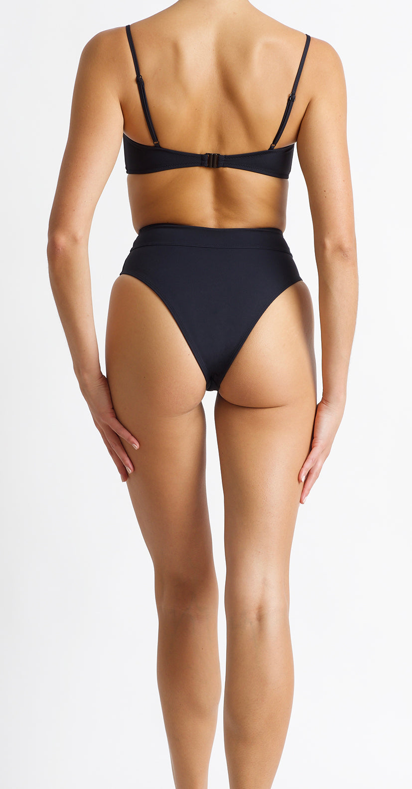 Black Compression Sculpting Venus Bottom Leggings - High Waist Tummy Control Workout Leggings for Women, Yoga, Running & Gym