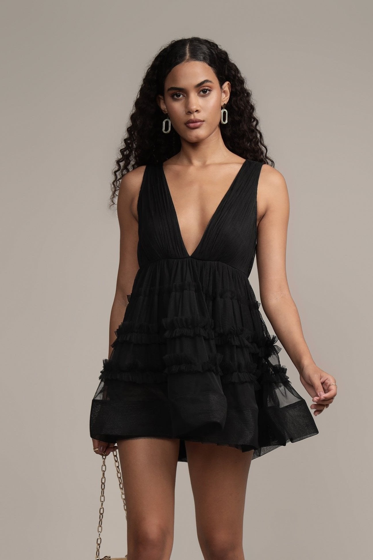 Ivy Black Tulle Mini Dress - Elegant Party & Evening Wear for Women | Perfect for Weddings, Prom, Cocktail Dresses & Special Occasions