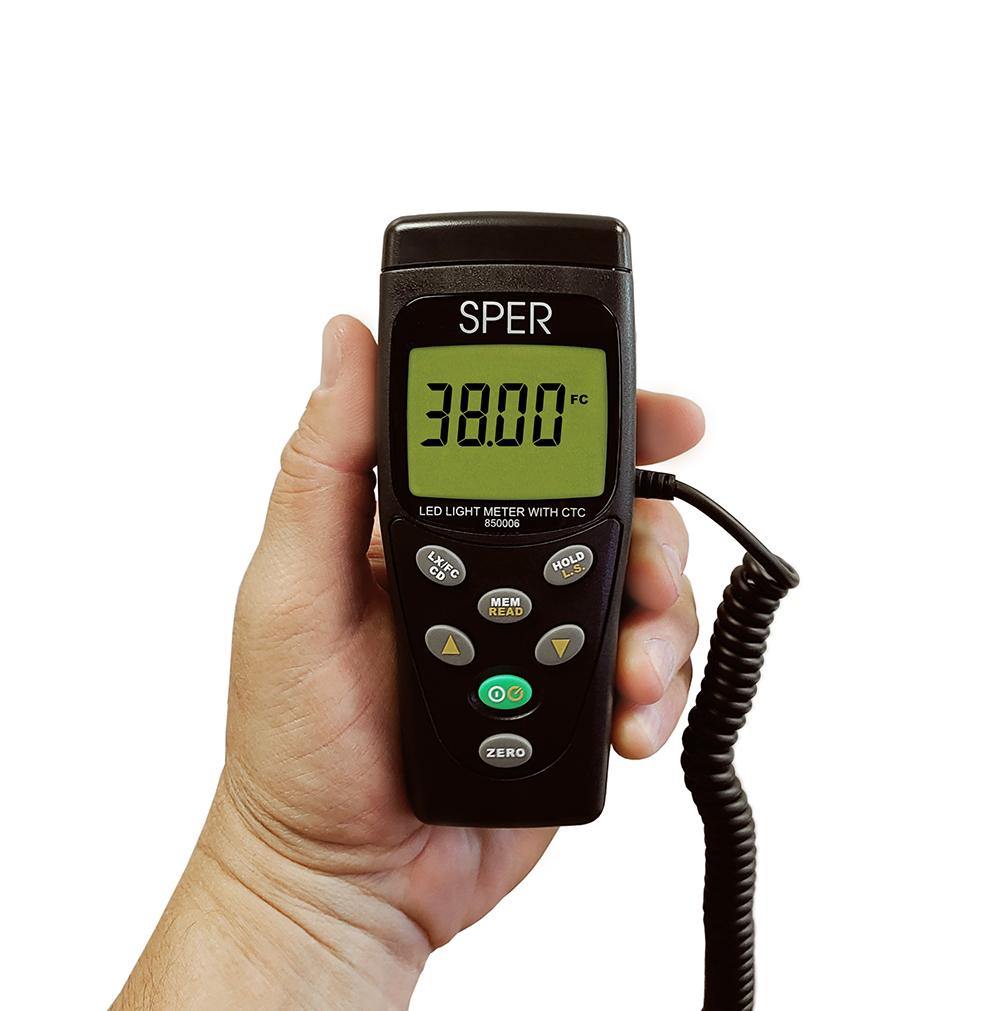 Professional LED Light Meter with Color Temperature Compensation - Accurate Lux Measurement for Photography, Film, and Indoor Lighting Setup
