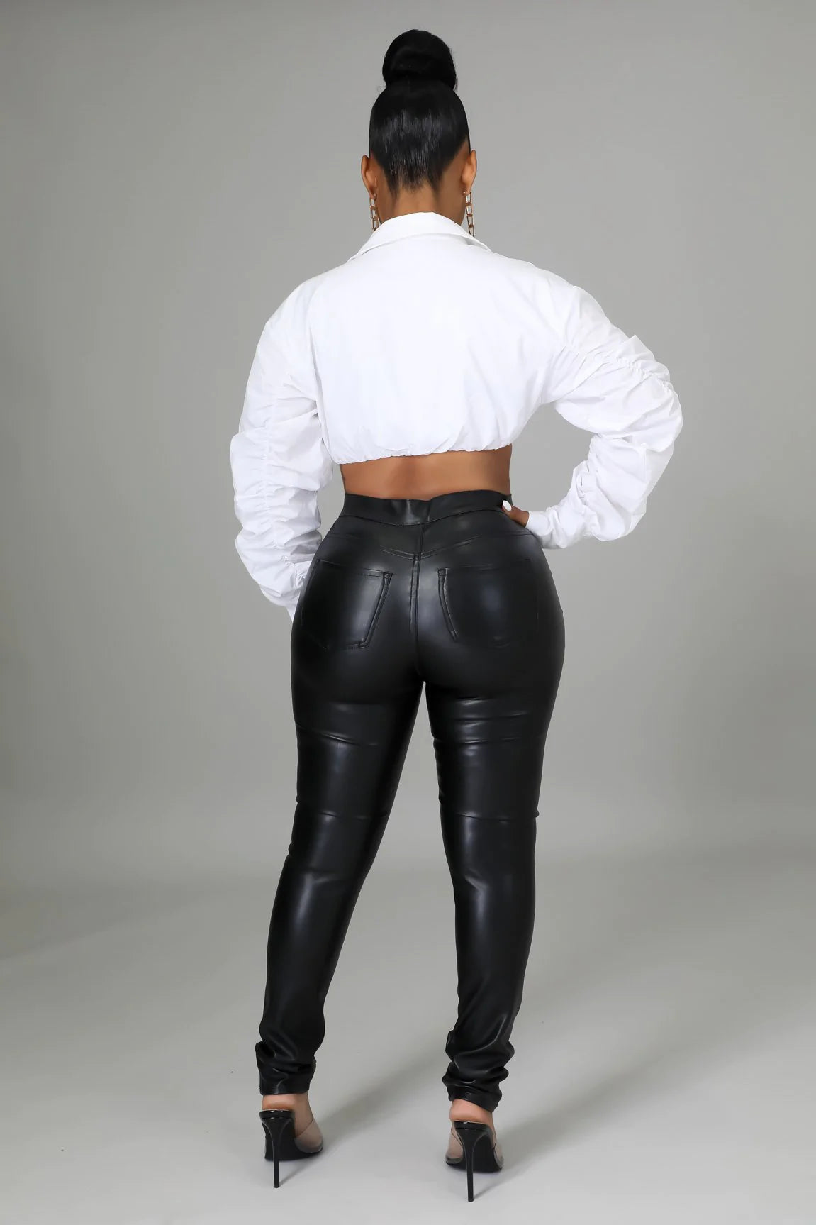 Jinelle High Rise Skinny Pants for Women - Slim Fit Stretch Denim Jeans in Black | Perfect for Work, Casual Outfits & Night Out