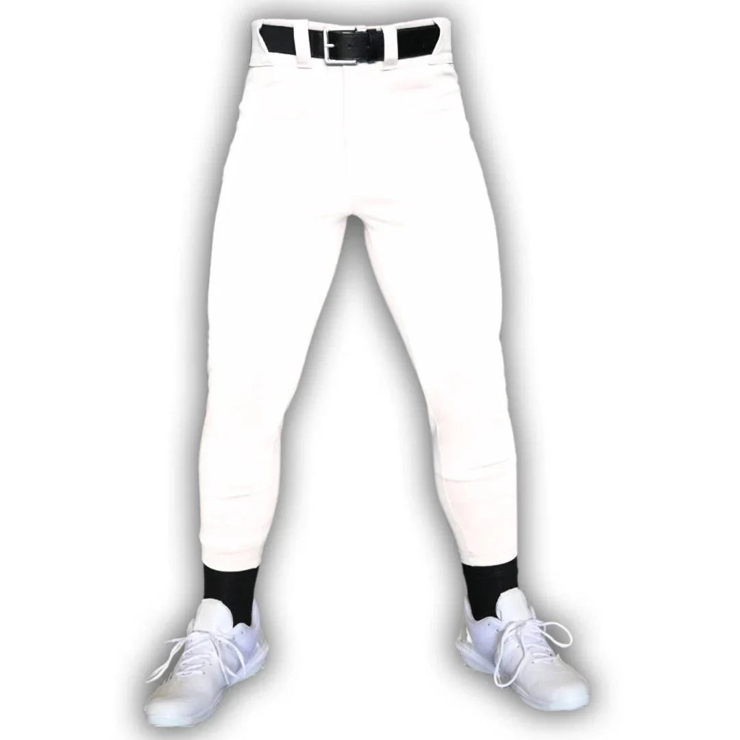 Original Dirty Mids The Essentials Baseball Pants for Men - White - Comfortable & Durable Baseball Uniform Pants for Practice, Games & Training