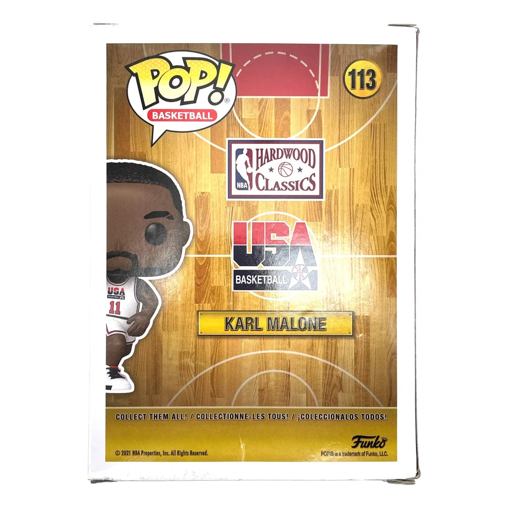 Karl Malone Autographed 1992 USA Dream Team Funko Pop with JSA COA - Utah Jazz Basketball Collectible for Fans & Memorabilia Enthusiasts - Perfect for Display, Gifts, and Sports Collections