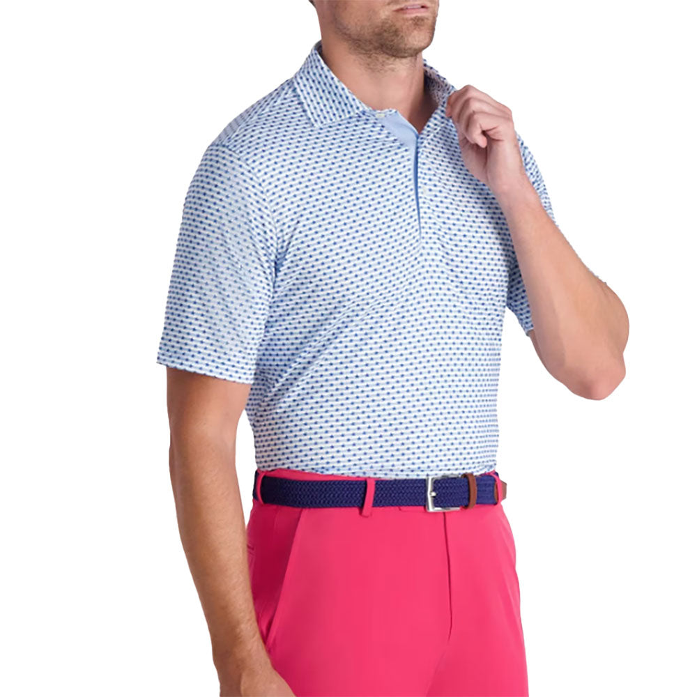 Fairway & Greene Roy Print Men's Golf Polo Shirt - Moisture-Wicking & UV Protection - Perfect for Golf, Casual Wear & Outdoor Activities