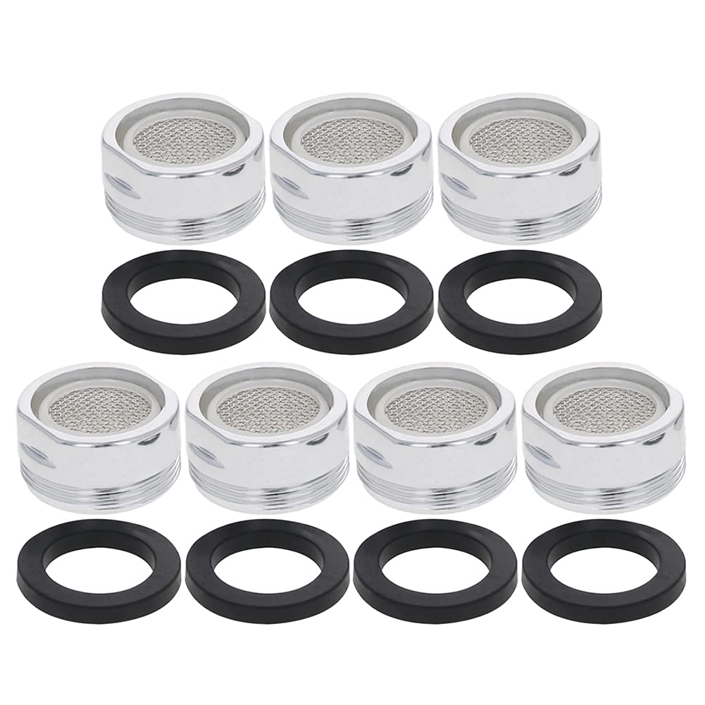 Yinpecly 22mm Male Thread Sink Faucet Aerator - 7PCS Kitchen Faucet Sprayer Replacement Parts with Fine Tooth & Plating for Better Water Pressure - Perfect for Home, Restaurant, and RV Kitchen Sink Upgrades