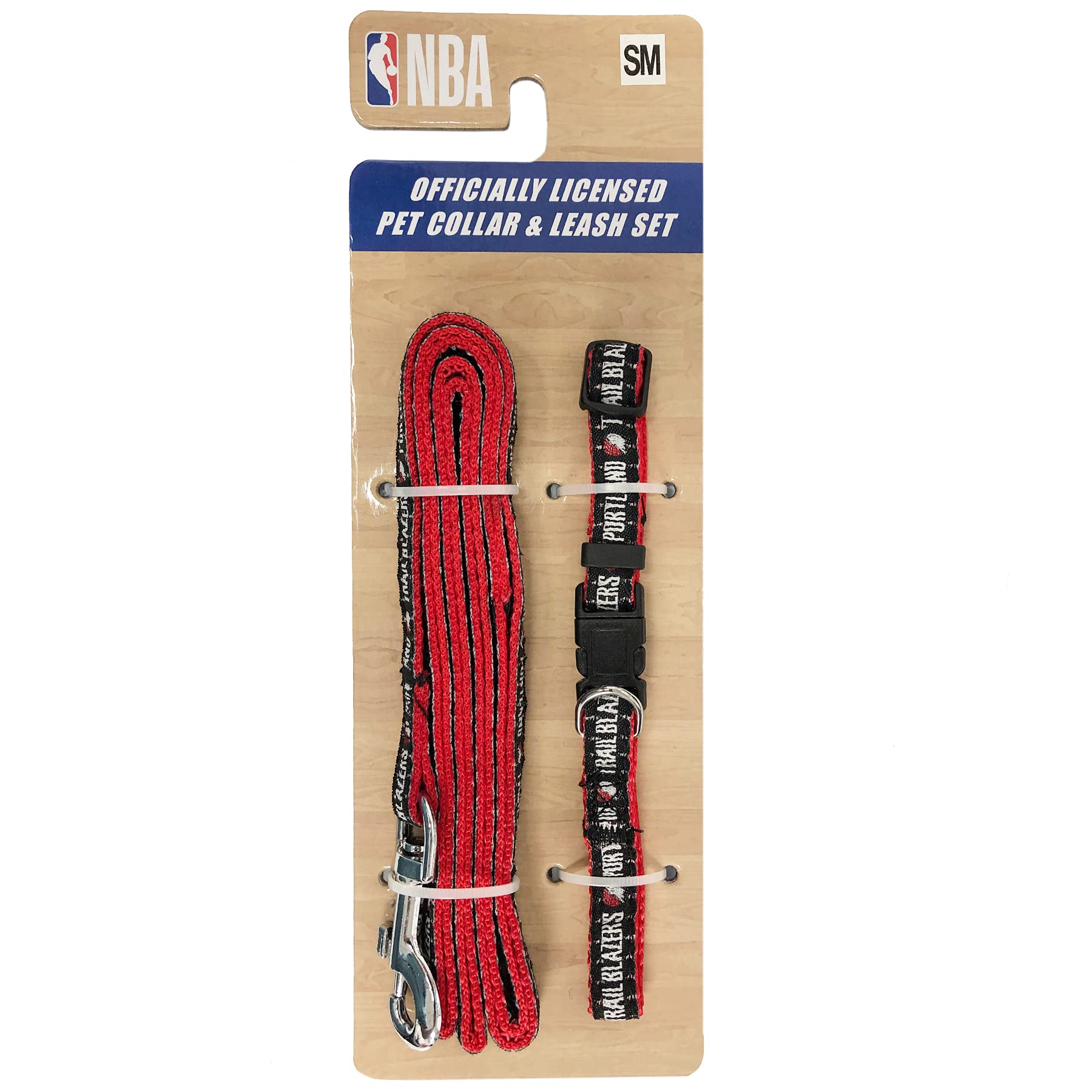 NBA Portland Trail Blazers Pet Leash and Collar Set for Dogs - Matching Team Logo Design for Small Pets - Perfect for Walks, Training and Game Day Outfits