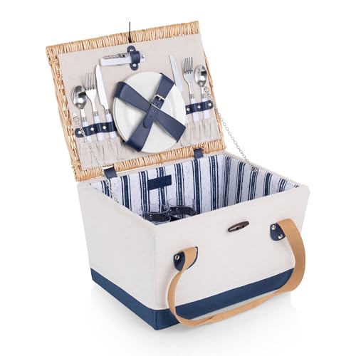 Beige Canvas With Navy Blue Accents for 2