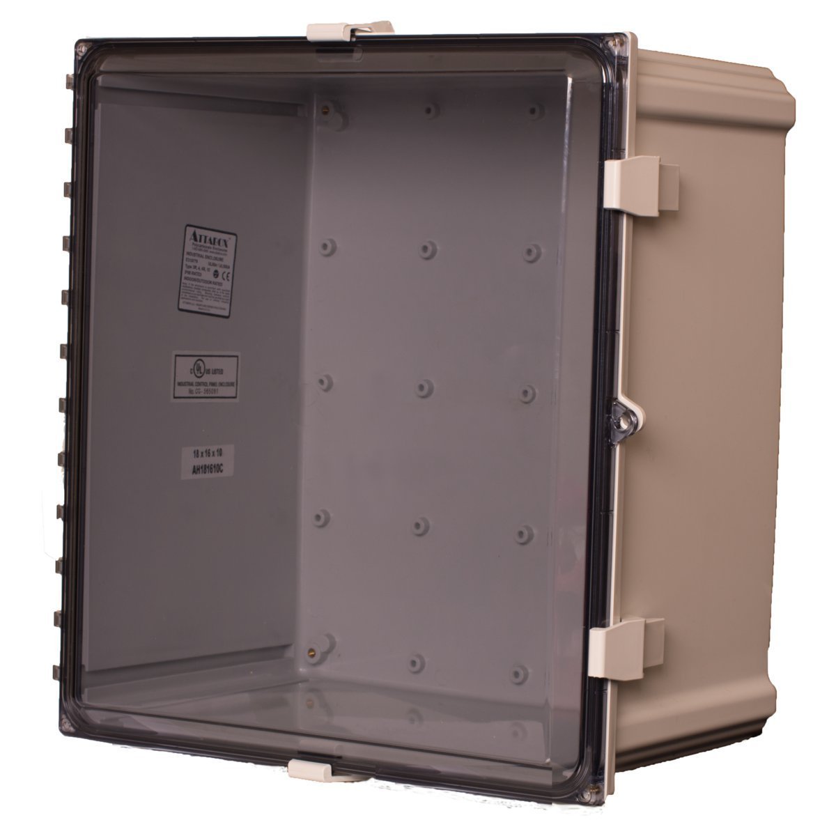 Heartland AH181610C 18x16x10 Inch Polycarbonate Enclosure with Hinged Locking Clear Cover - Secure Storage for Electronics, Tools & Outdoor Equipment