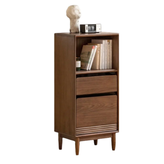 17.7x13.8x39.4 inch / 45x35x100 cm / rich dark walnut color / narrow side cabinet