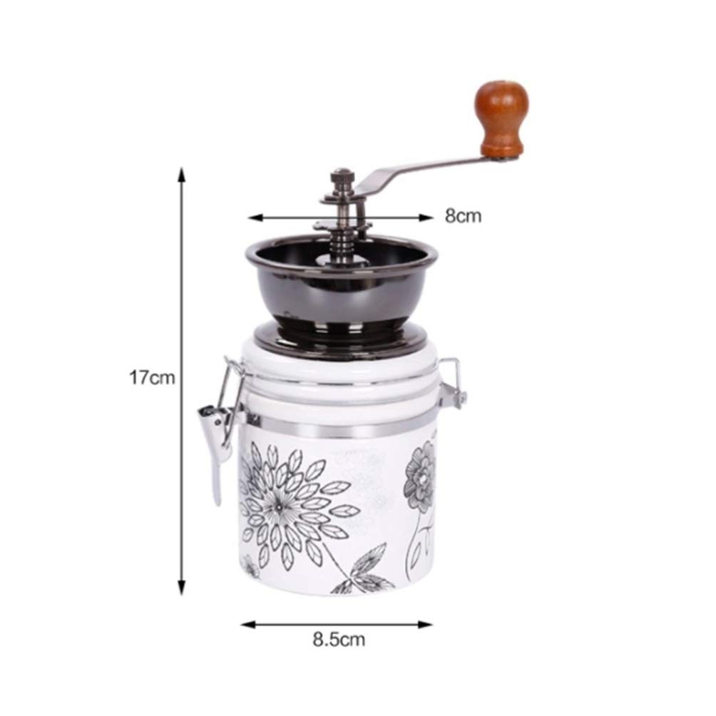 Premium Ceramic Burr Manual Coffee Grinder for Espresso, Drip Coffee & French Press - Adjustable Coarse to Fine Grind for Fresh Ground Beans - Perfect for Home, Office & Travel Use