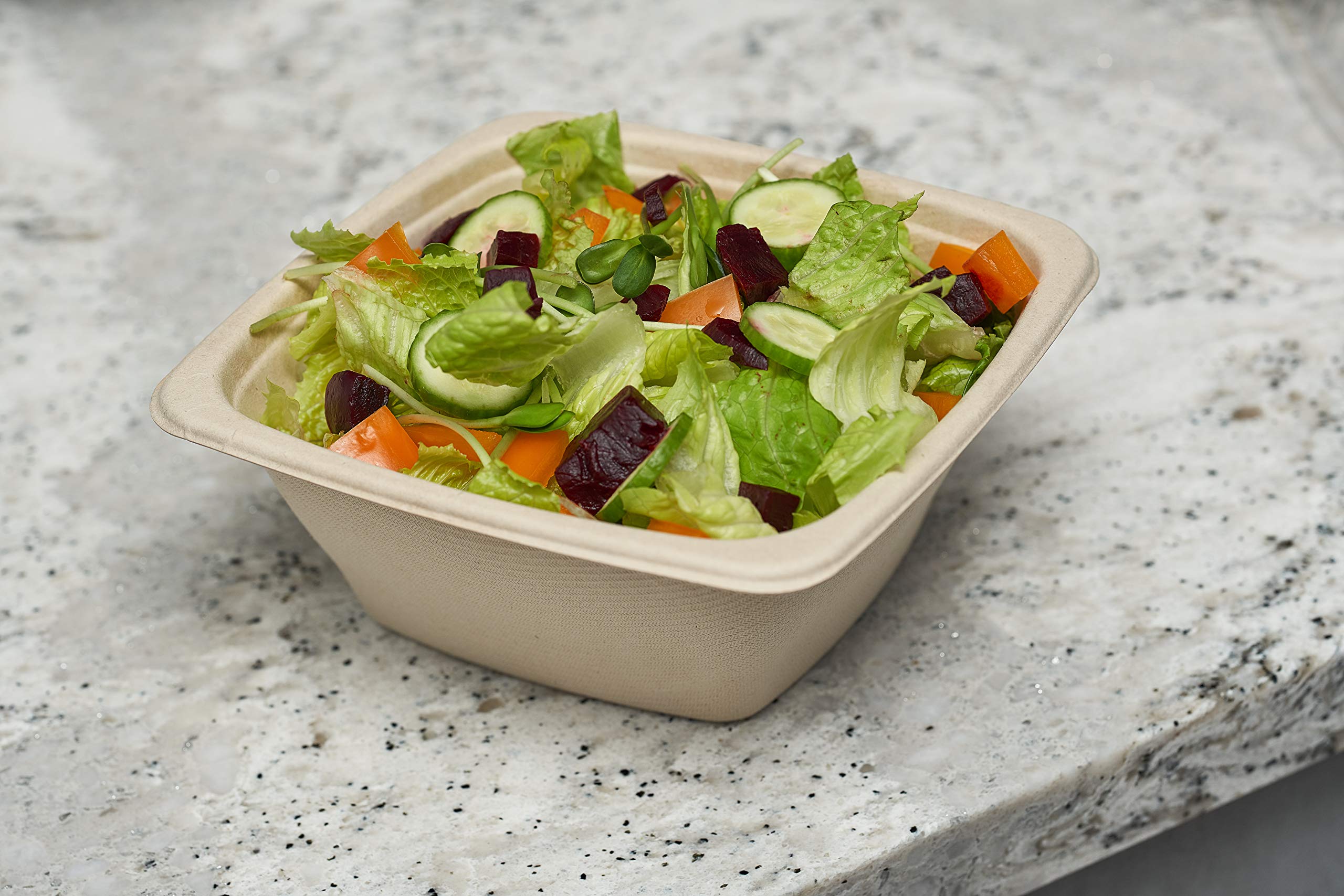 [200 Pack] 42oz Compostable Square Food Containers with Lids - Eco-Friendly Sugarcane Bagasse Bowls | Microwave Safe, BPA Free | Perfect for Meal Prep, Bento Boxes, Takeout & Catering | Biodegradable & Sustainable Alternative to Plastic