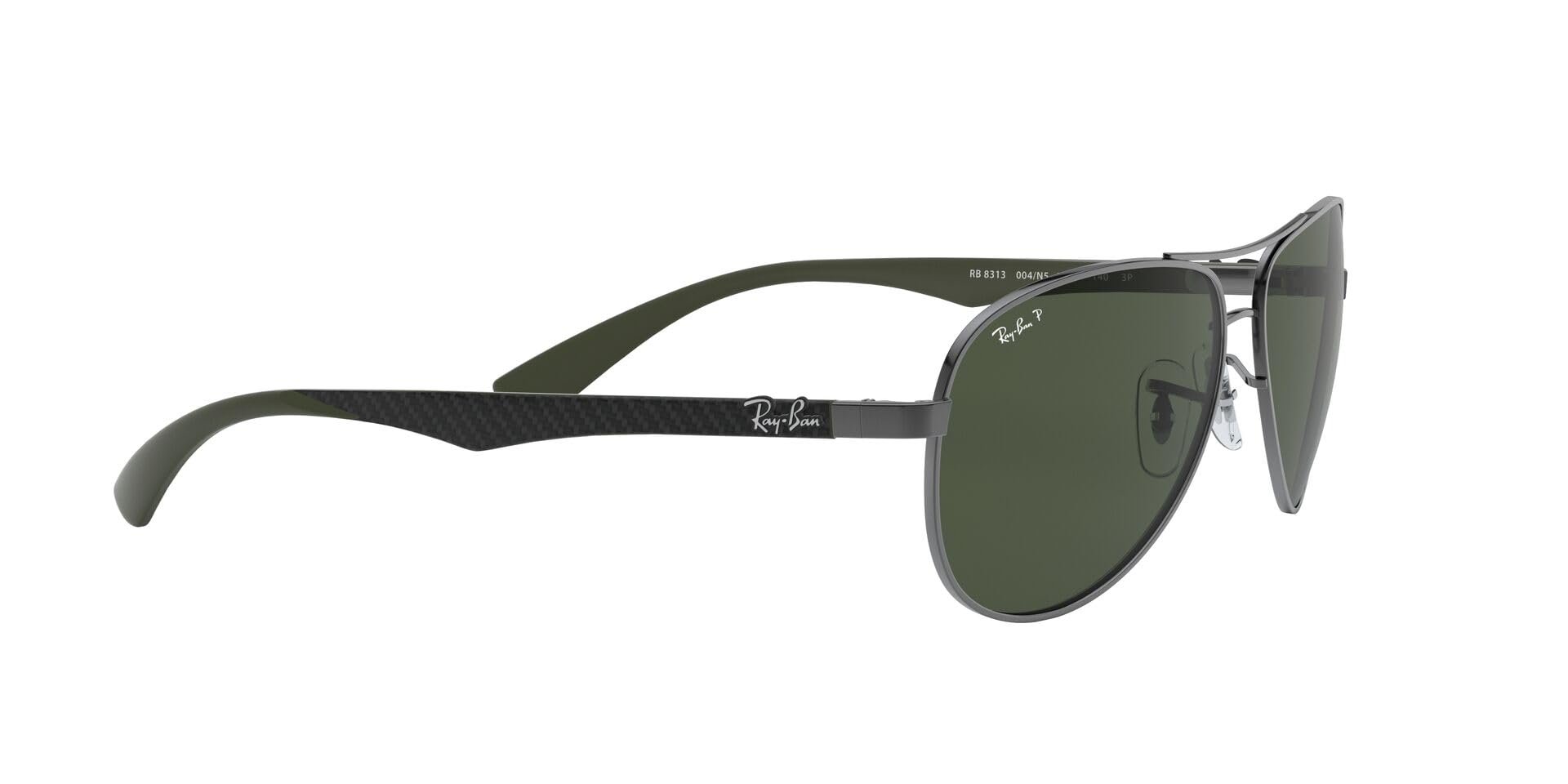 Ray-Ban RB8313 Carbon Fiber Aviator Sunglasses for Men - Polarized UV Protection - Perfect for Driving, Outdoor Sports & Travel