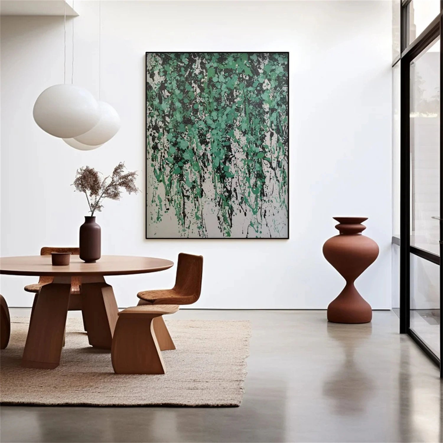 Beautiful Flower and Tree Painting Wall Art - Handmade Canvas Print for Home & Office Decor | Perfect for Living Room, Bedroom, or Gift